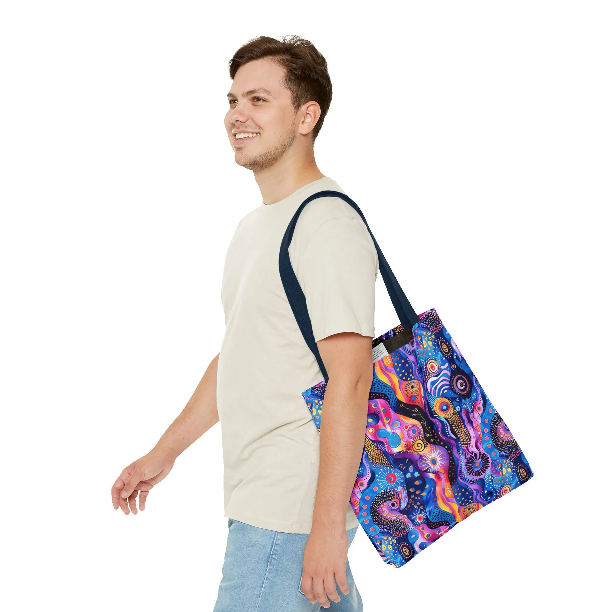 Purple Craziness Tote Bag - Embrace the Purple Chaos, Travel in Style! Available in 3 sizes.