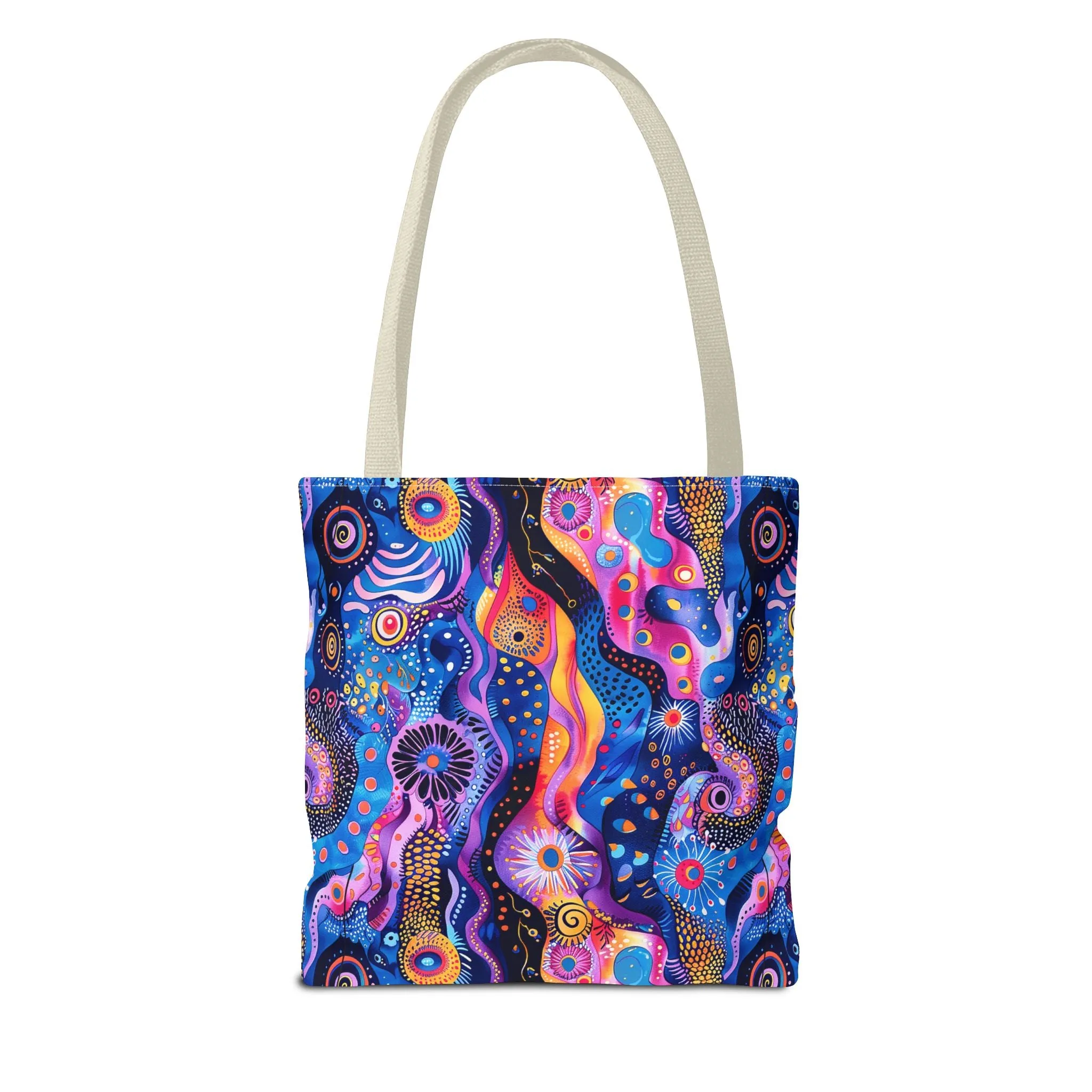 Purple Craziness Tote Bag - Embrace the Purple Chaos, Travel in Style! Available in 3 sizes.