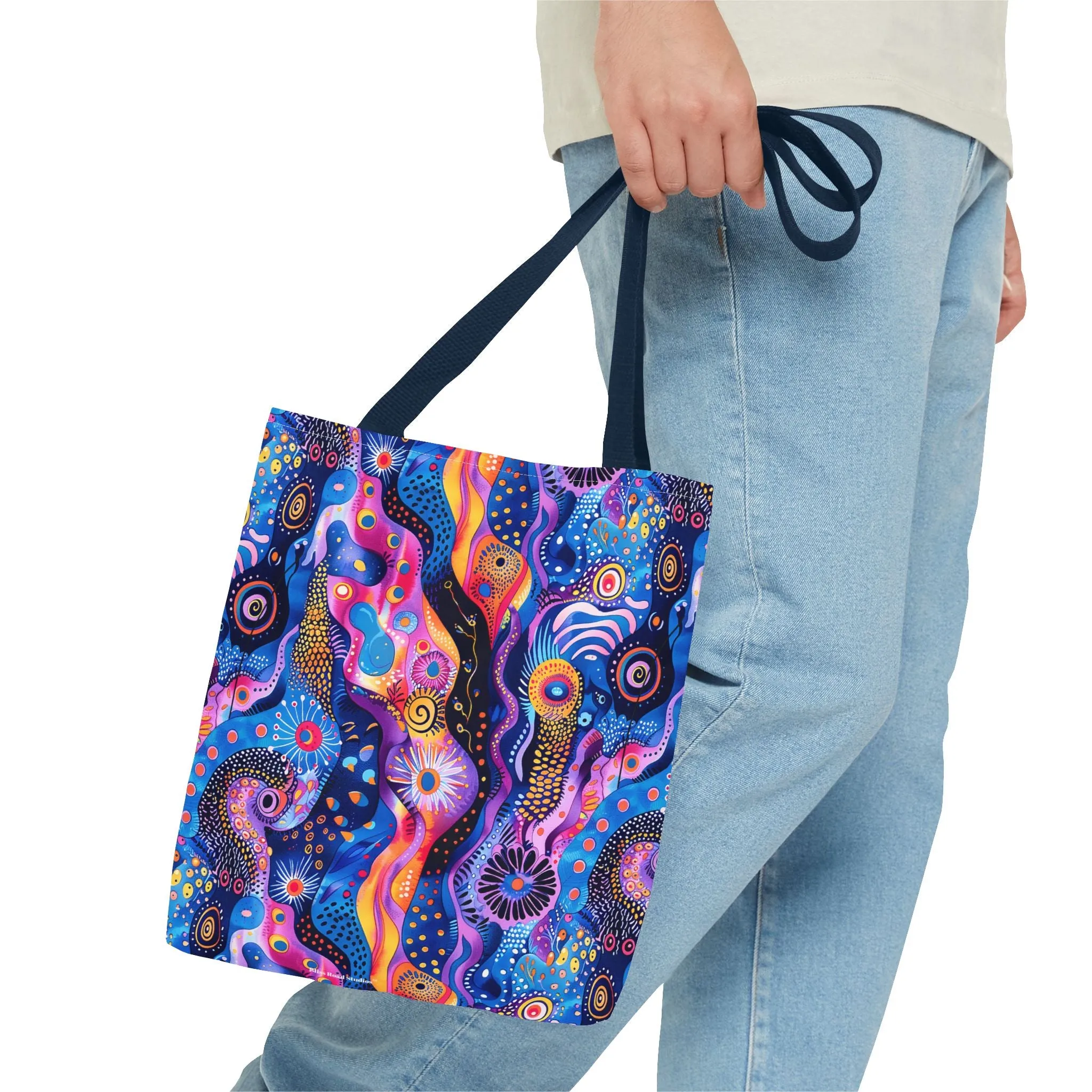 Purple Craziness Tote Bag - Embrace the Purple Chaos, Travel in Style! Available in 3 sizes.