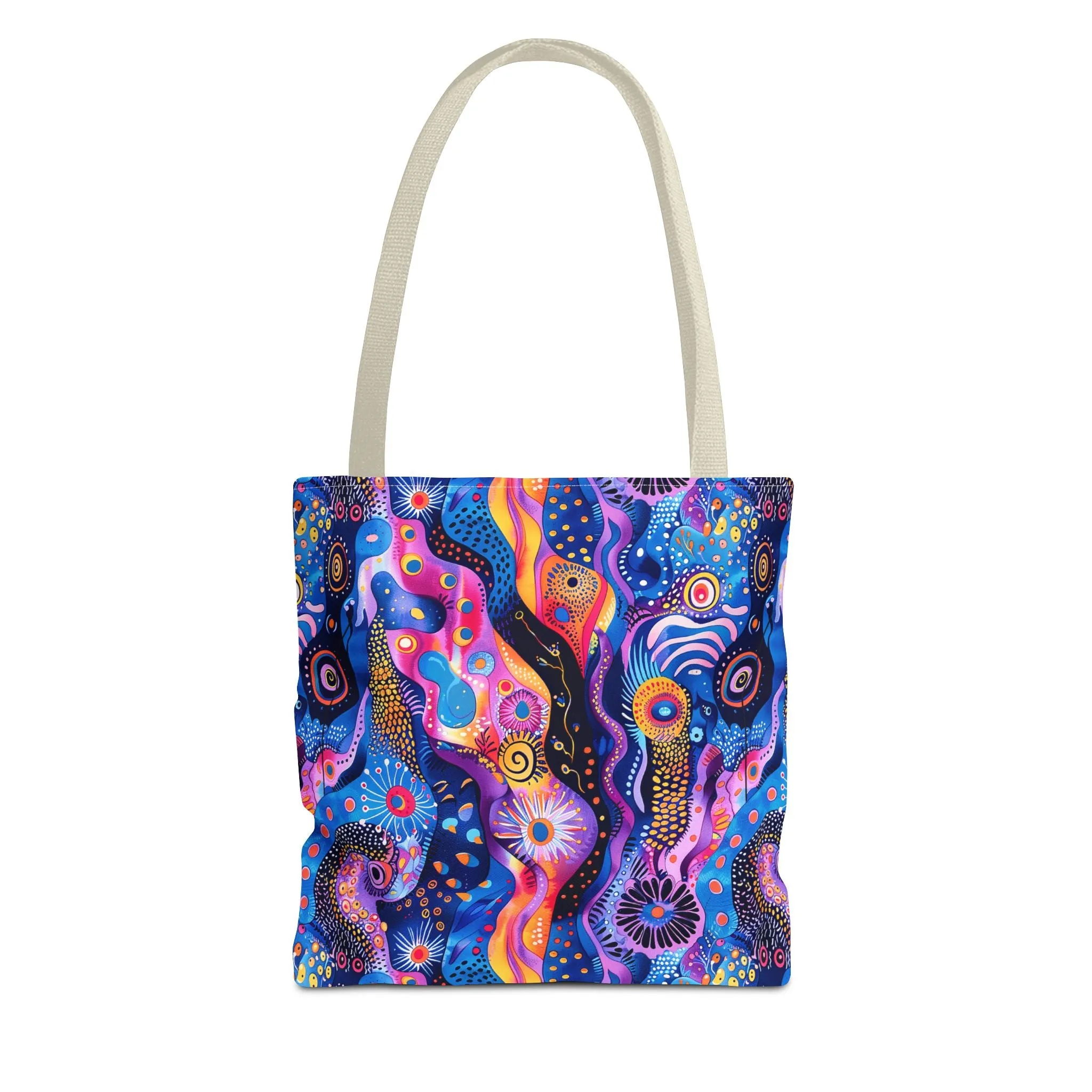Purple Craziness Tote Bag - Embrace the Purple Chaos, Travel in Style! Available in 3 sizes.