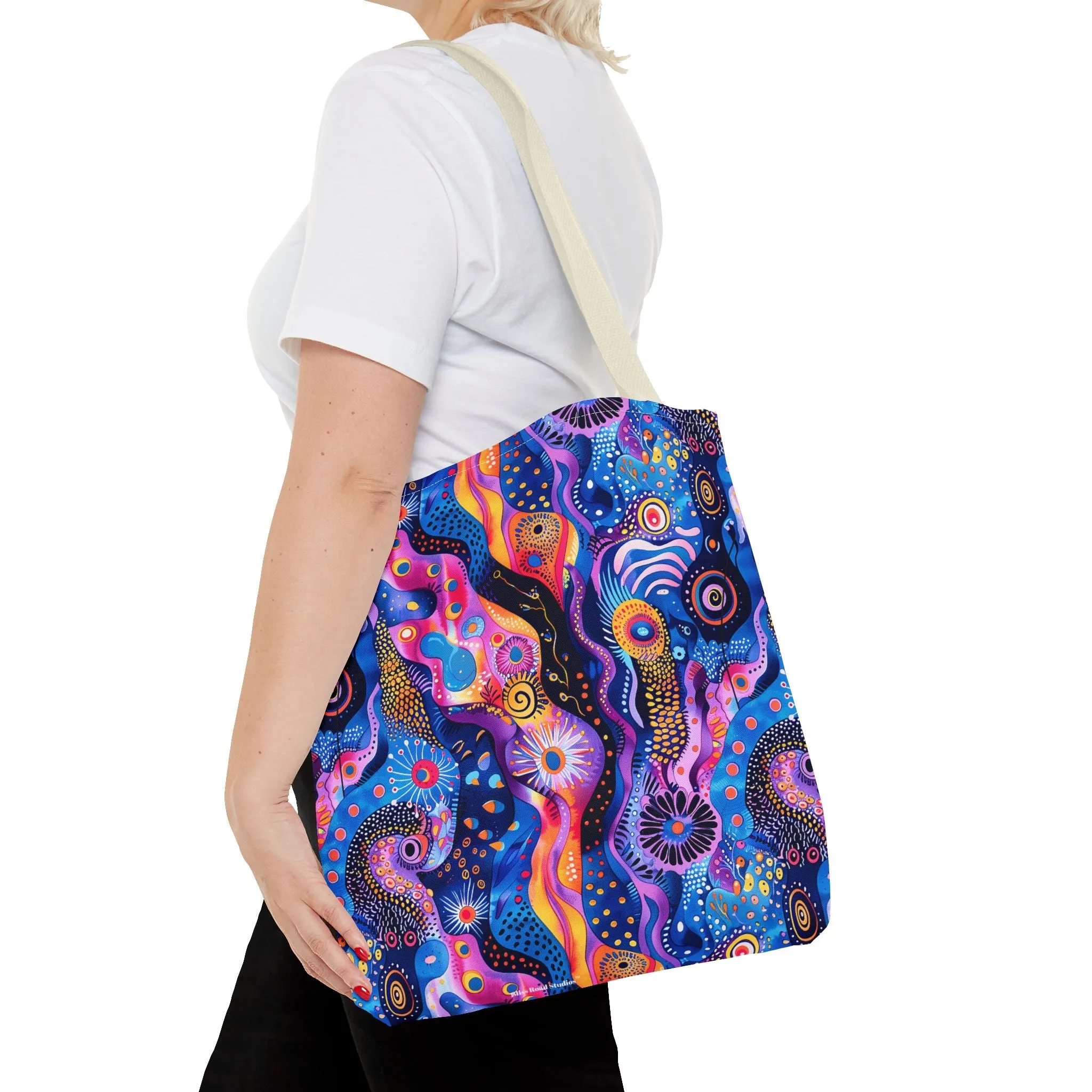 Purple Craziness Tote Bag - Embrace the Purple Chaos, Travel in Style! Available in 3 sizes.
