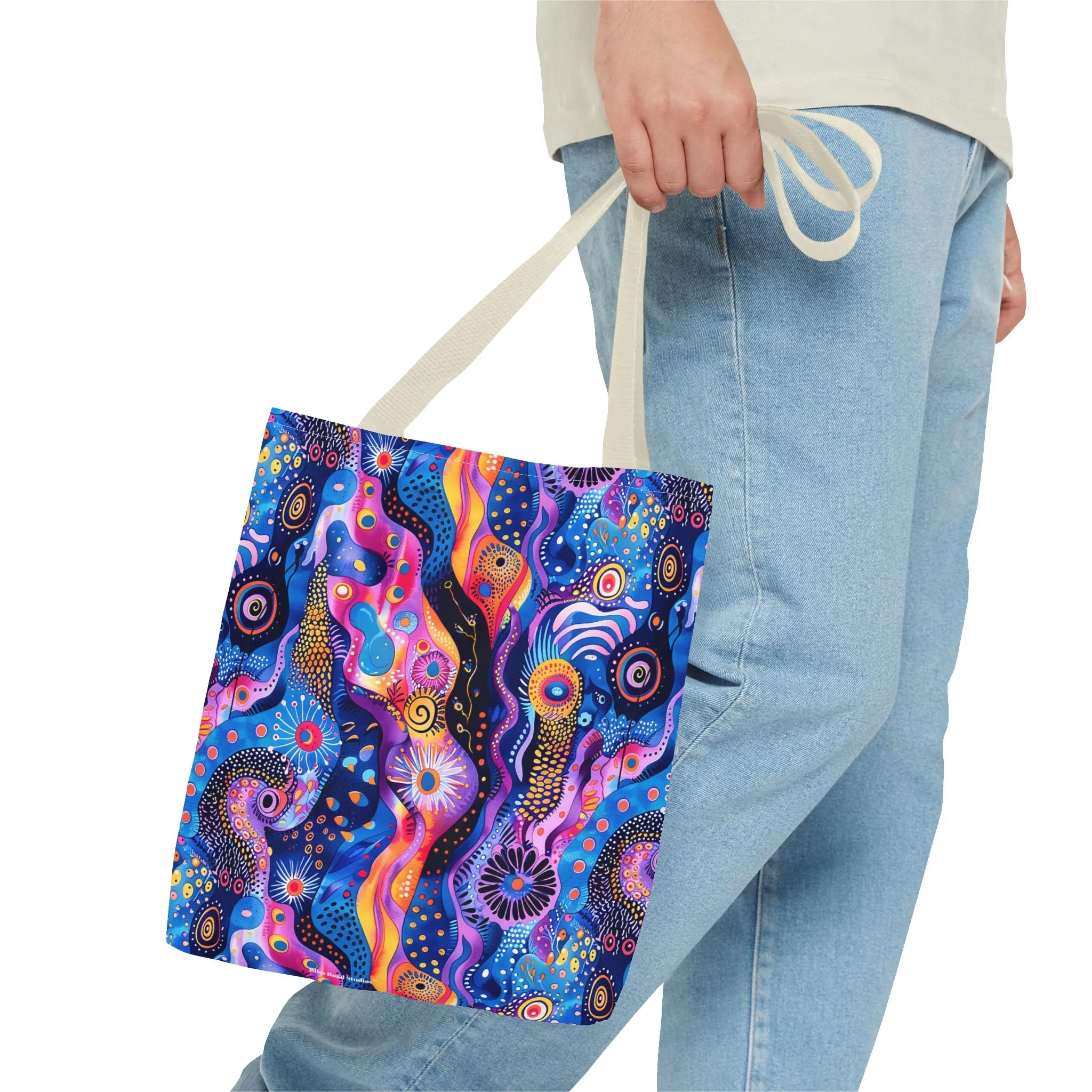 Purple Craziness Tote Bag - Embrace the Purple Chaos, Travel in Style! Available in 3 sizes.