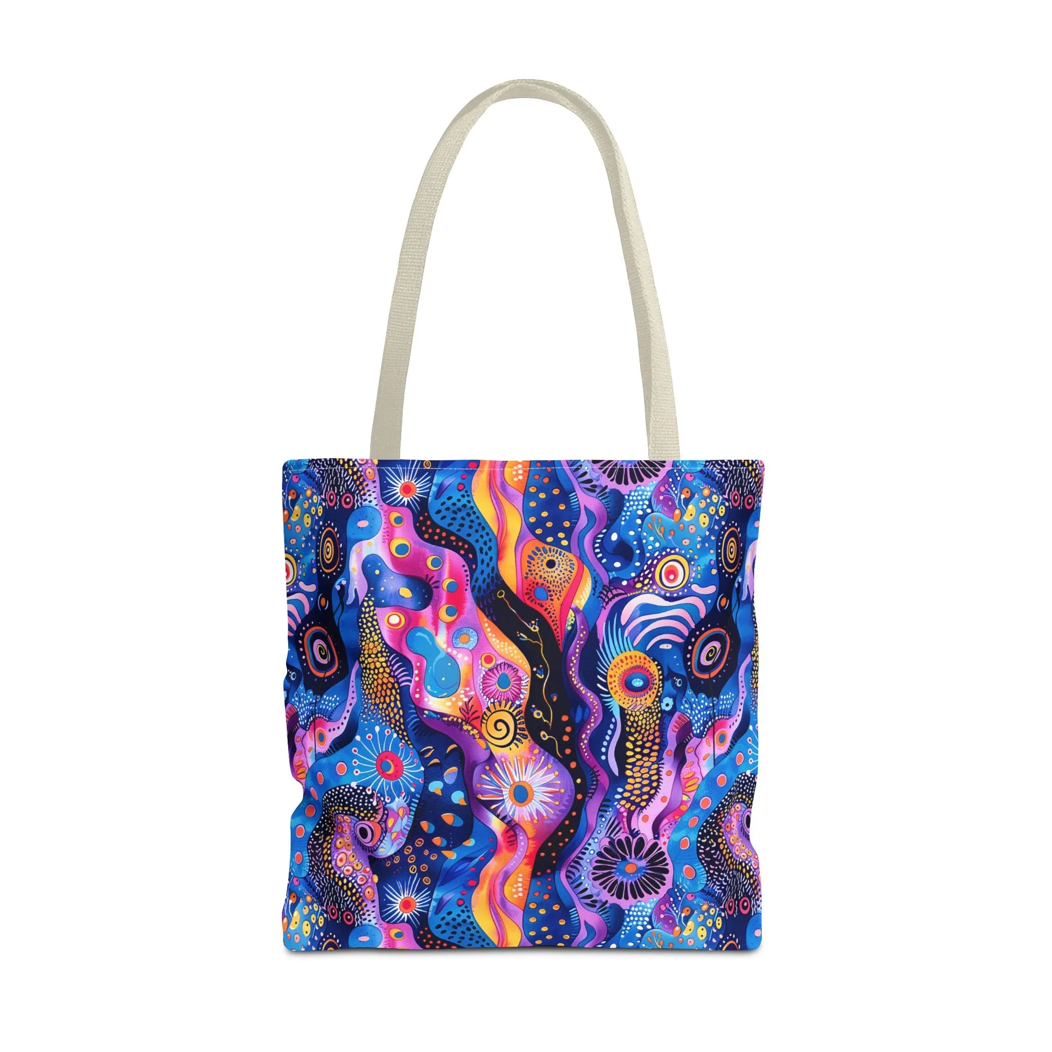 Purple Craziness Tote Bag - Embrace the Purple Chaos, Travel in Style! Available in 3 sizes.