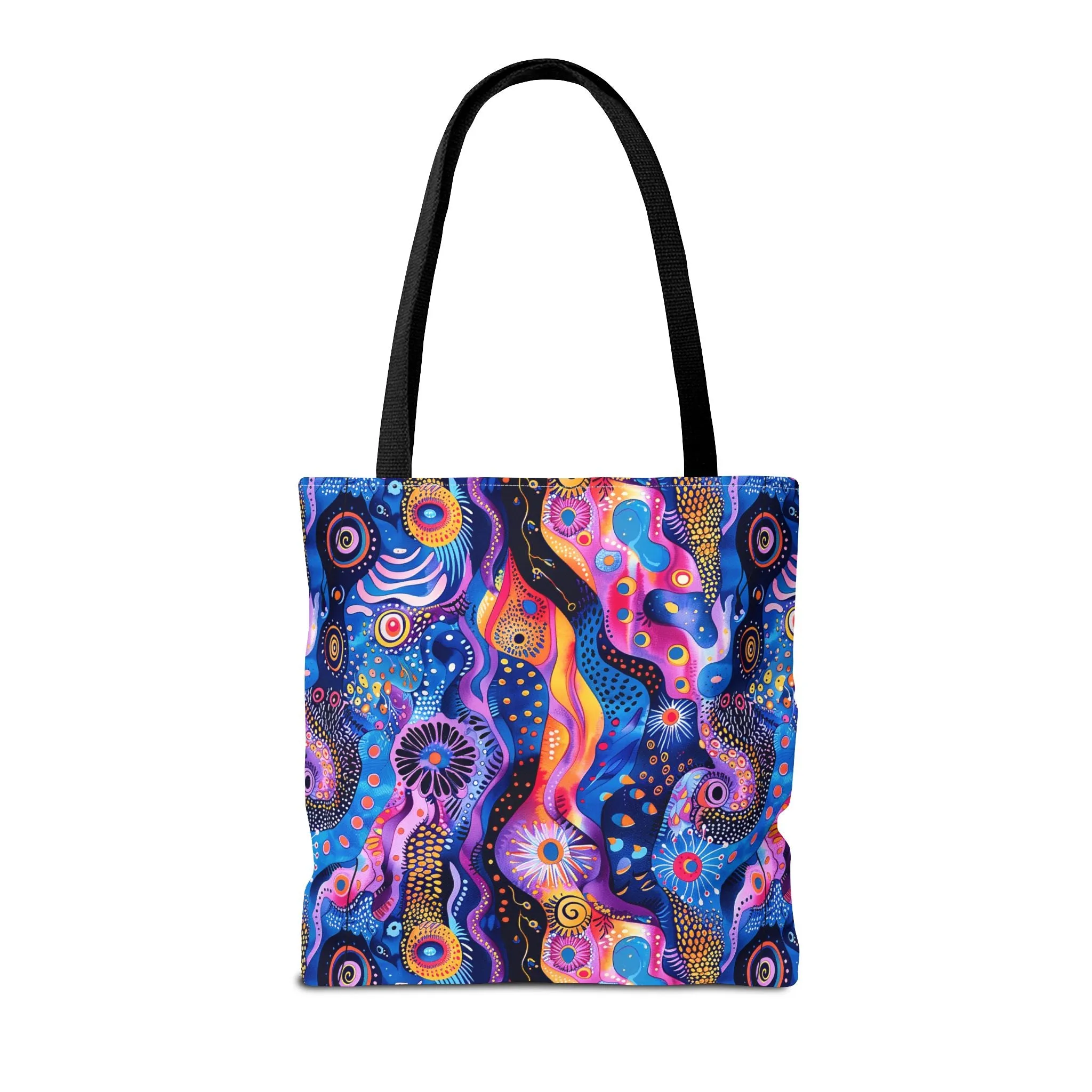Purple Craziness Tote Bag - Embrace the Purple Chaos, Travel in Style! Available in 3 sizes.