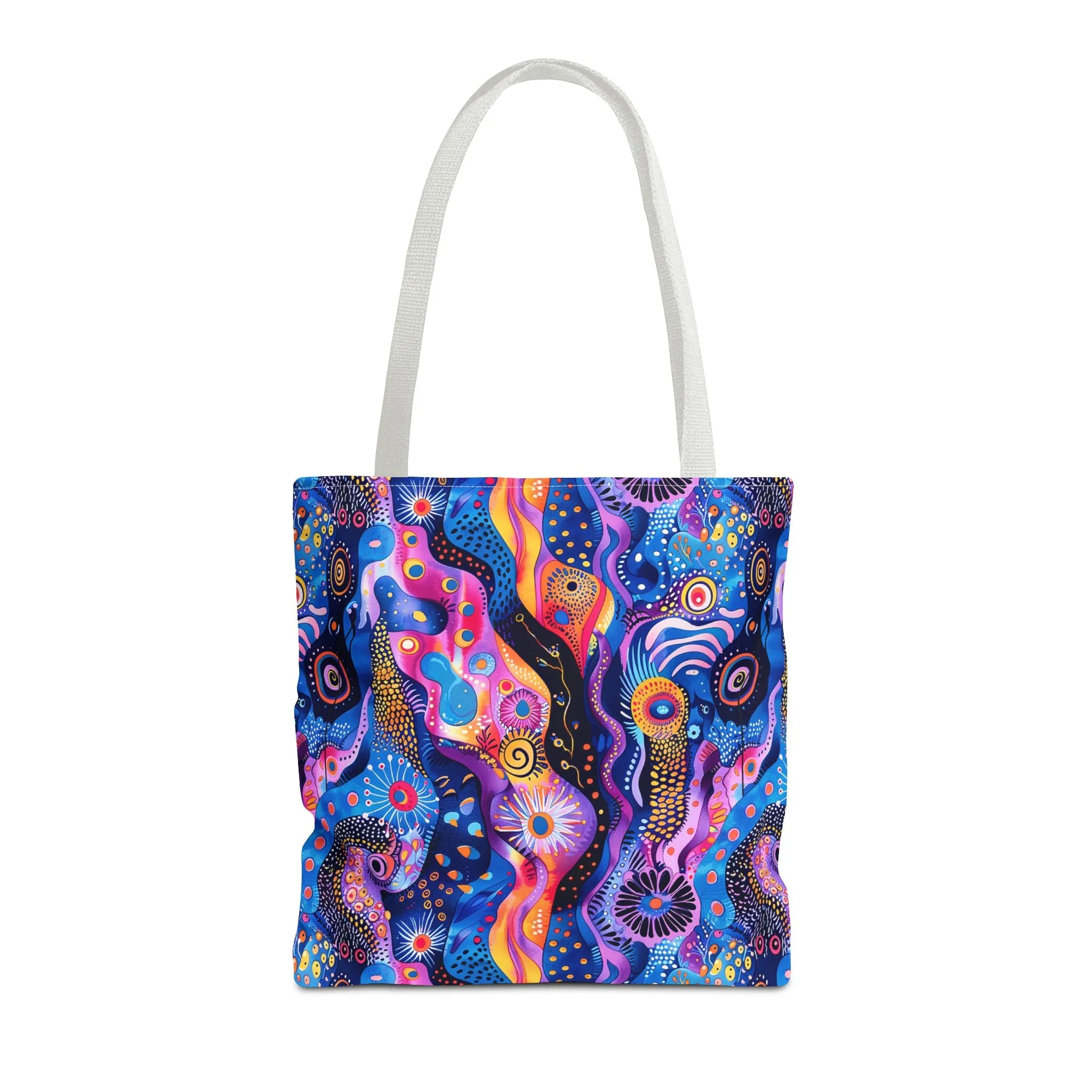 Purple Craziness Tote Bag - Embrace the Purple Chaos, Travel in Style! Available in 3 sizes.