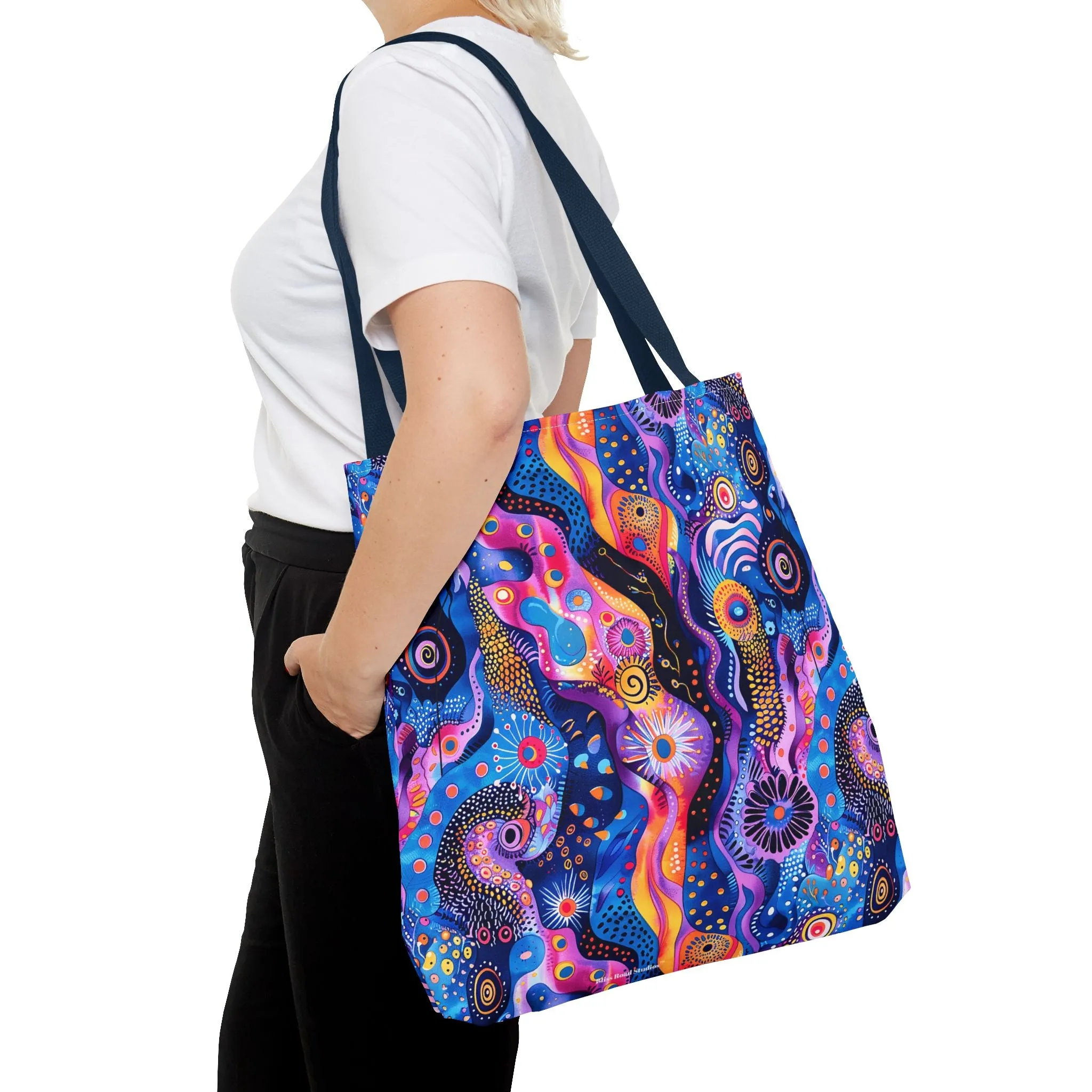 Purple Craziness Tote Bag - Embrace the Purple Chaos, Travel in Style! Available in 3 sizes.