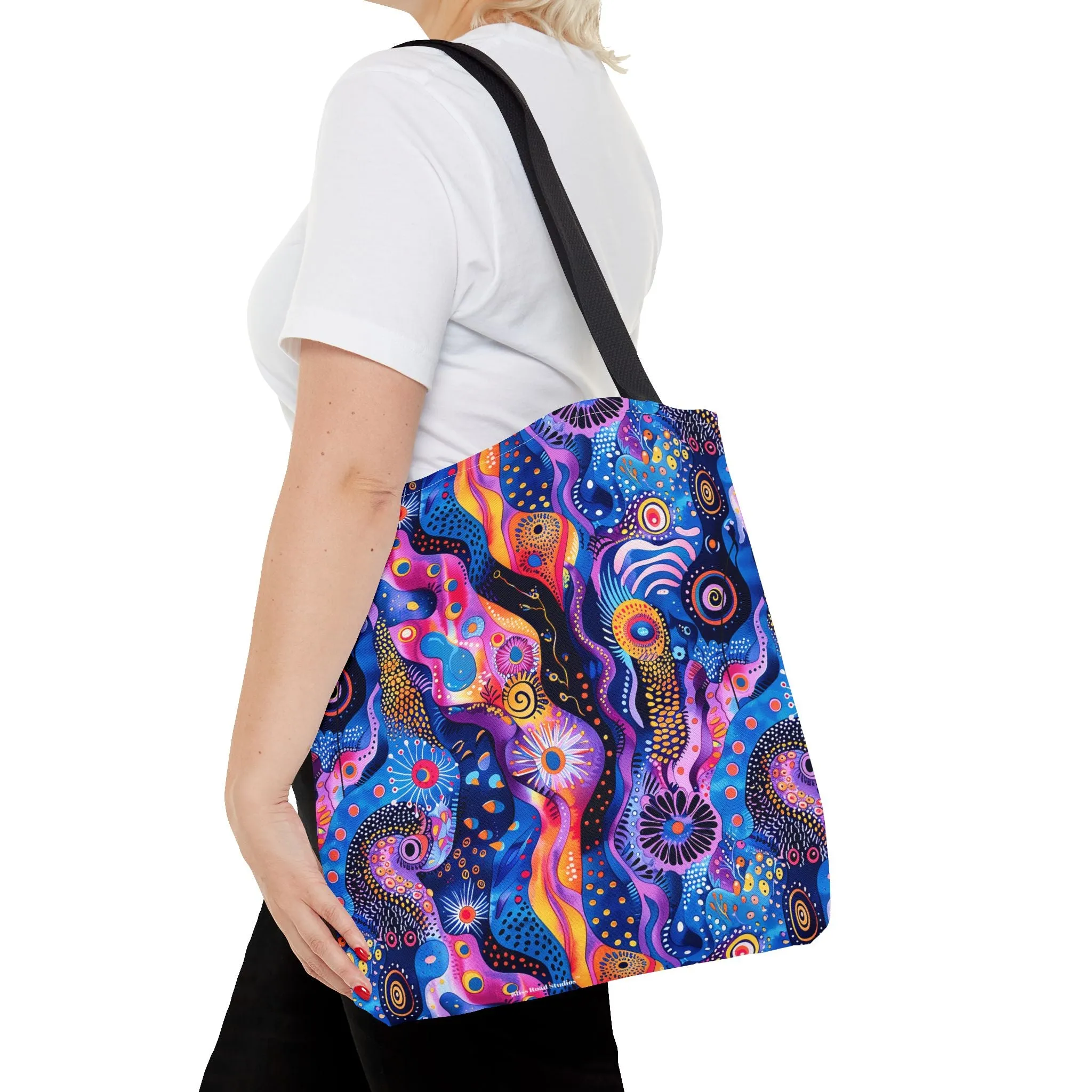 Purple Craziness Tote Bag - Embrace the Purple Chaos, Travel in Style! Available in 3 sizes.