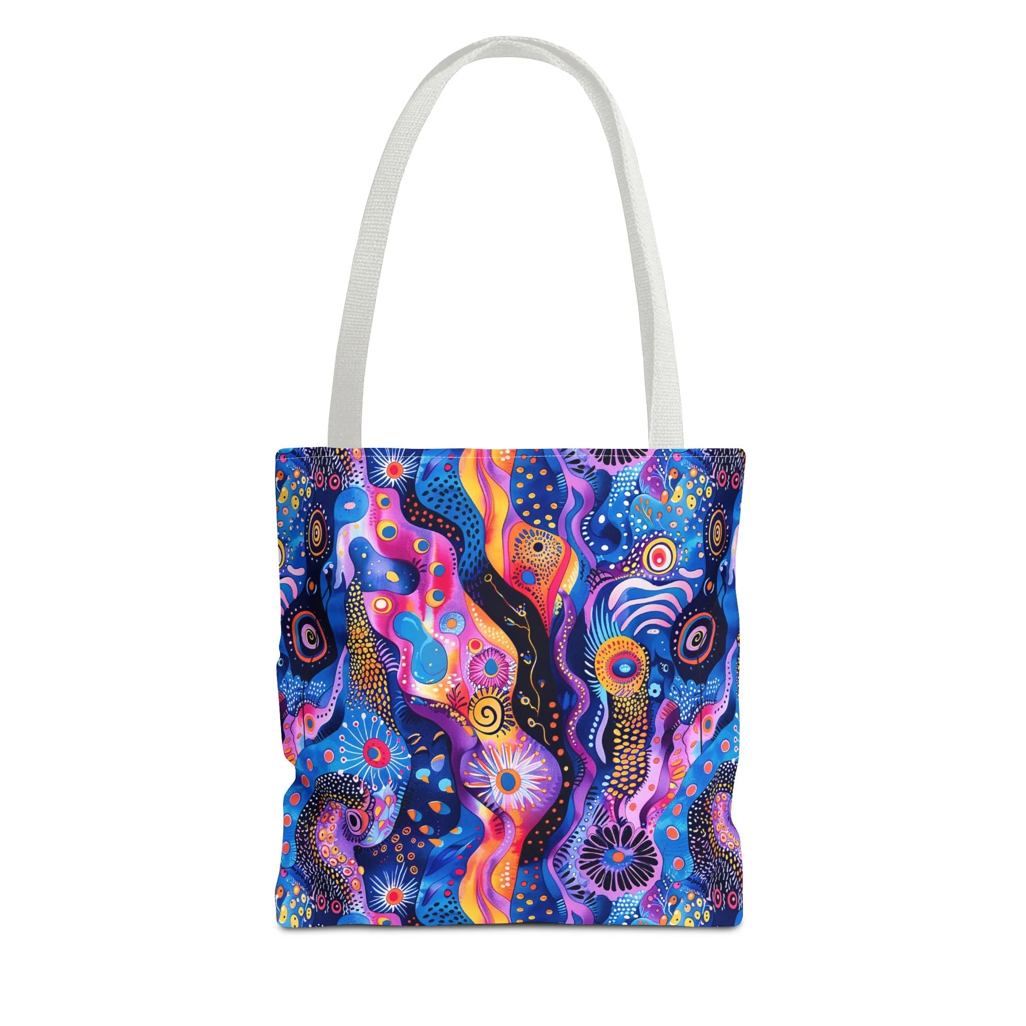 Purple Craziness Tote Bag - Embrace the Purple Chaos, Travel in Style! Available in 3 sizes.