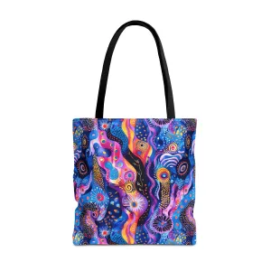 Purple Craziness Tote Bag - Embrace the Purple Chaos, Travel in Style! Available in 3 sizes.