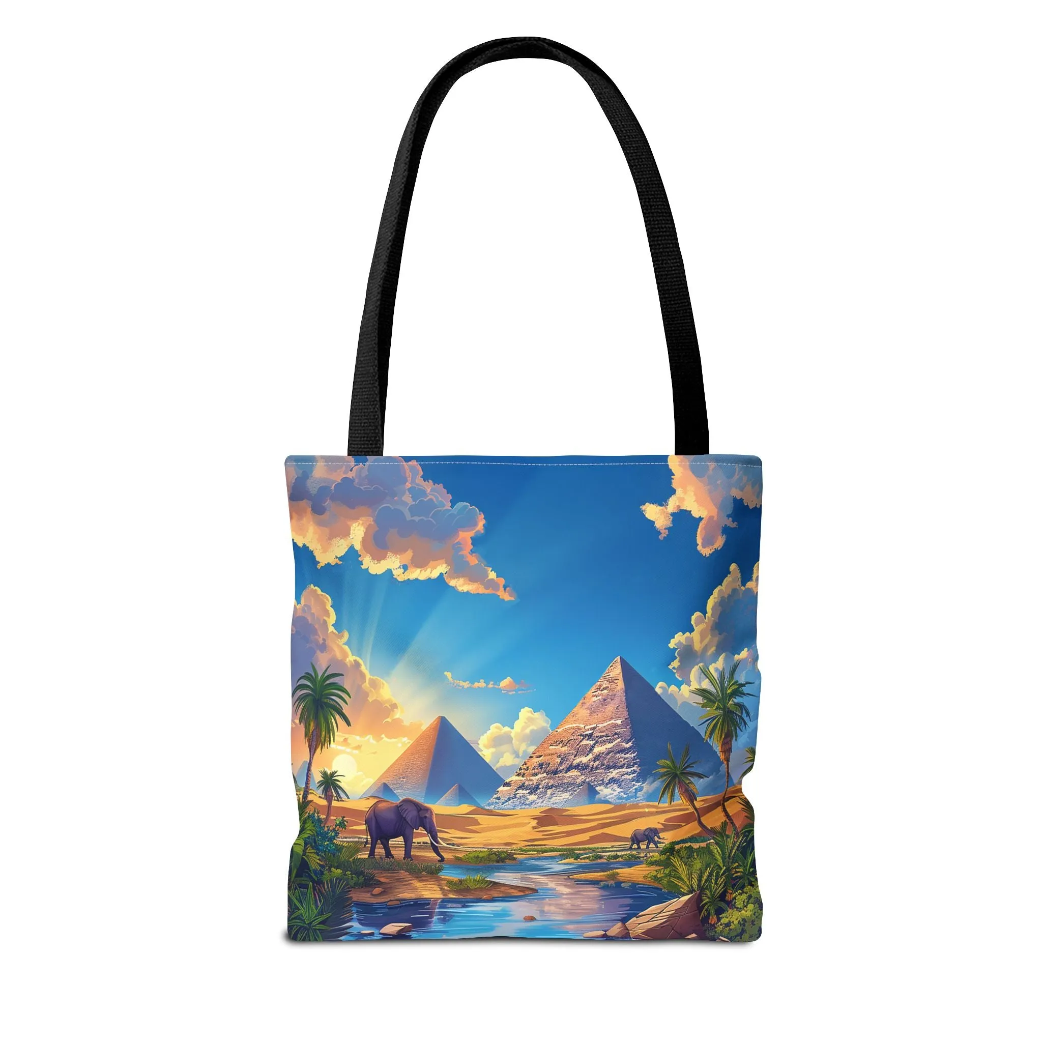 Pyramids of Giza Oasis Tote Bag - Ancient Wonders, Natural Serenity - All in One Bag! Available in 3 sizes.