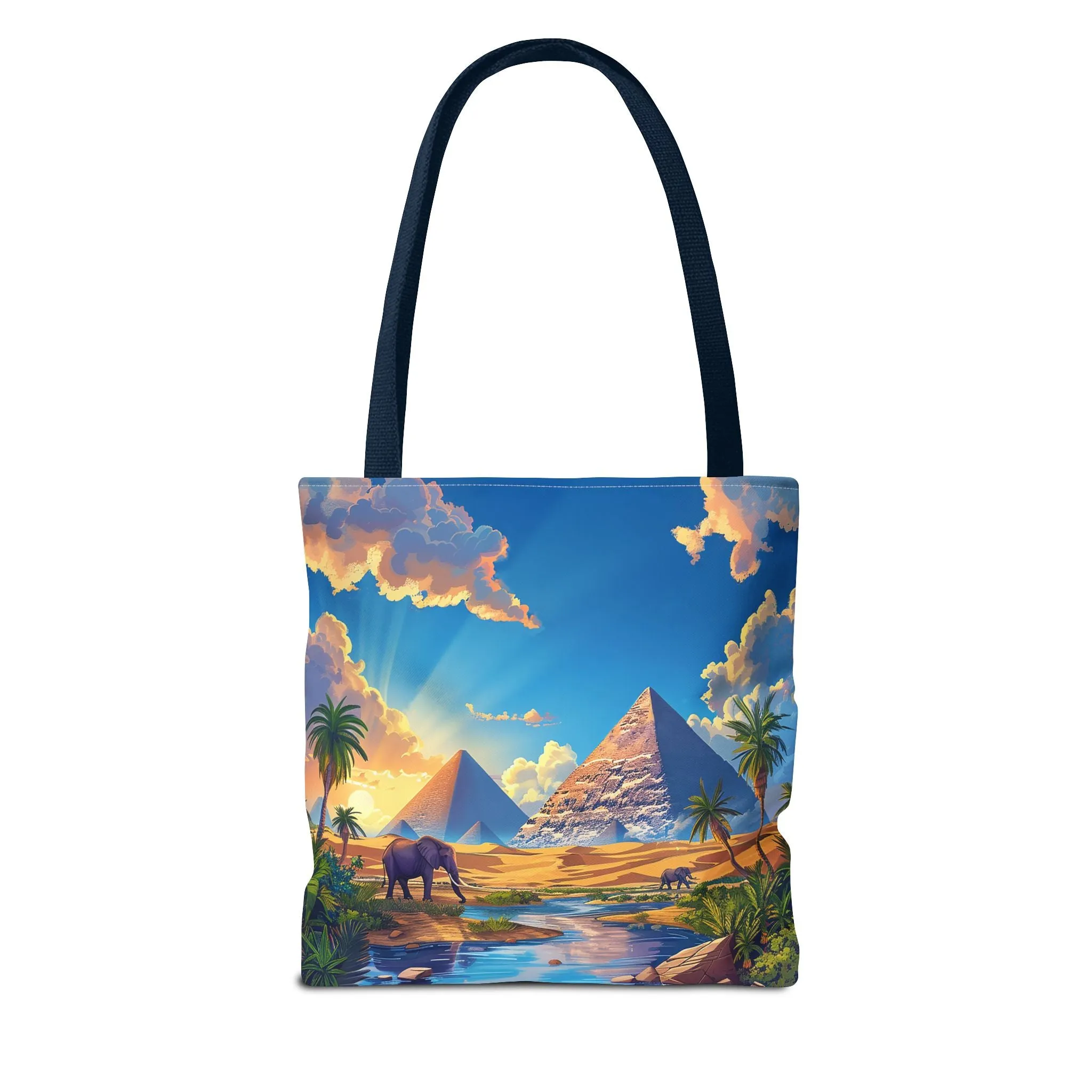 Pyramids of Giza Oasis Tote Bag - Ancient Wonders, Natural Serenity - All in One Bag! Available in 3 sizes.