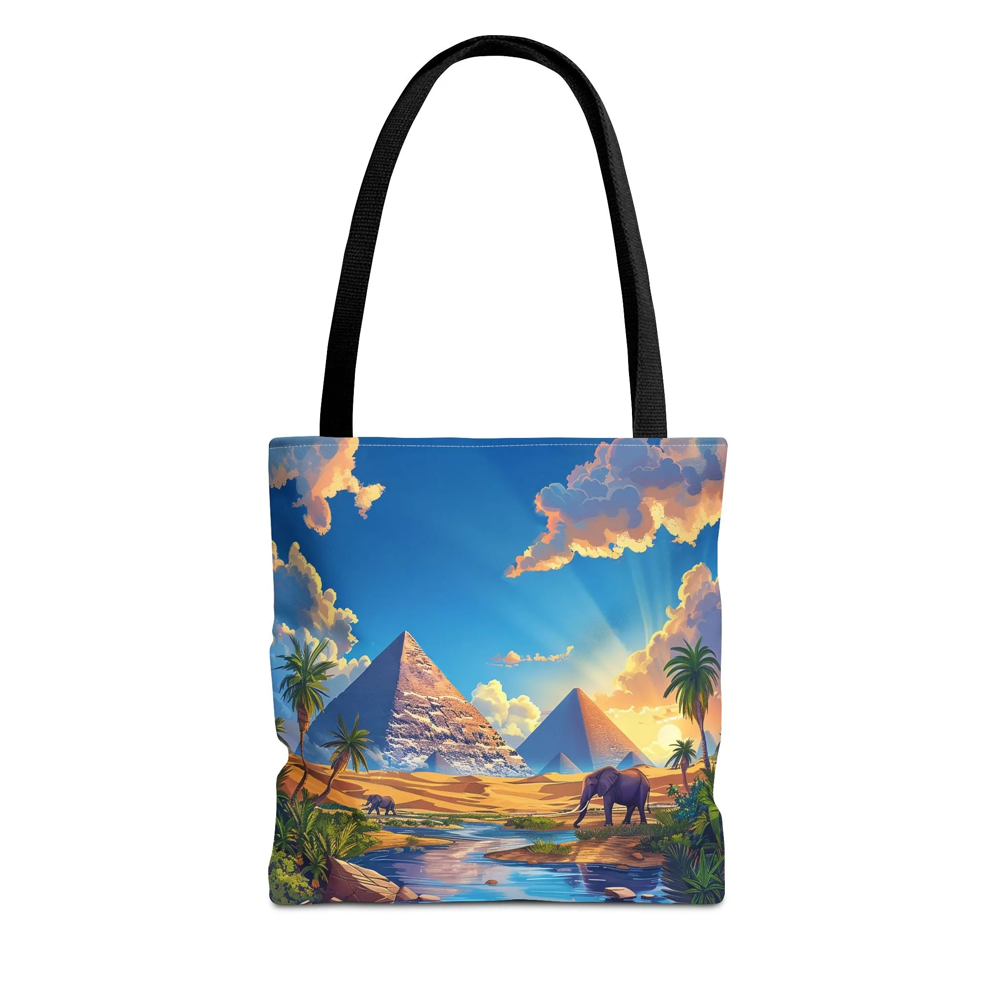 Pyramids of Giza Oasis Tote Bag - Ancient Wonders, Natural Serenity - All in One Bag! Available in 3 sizes.