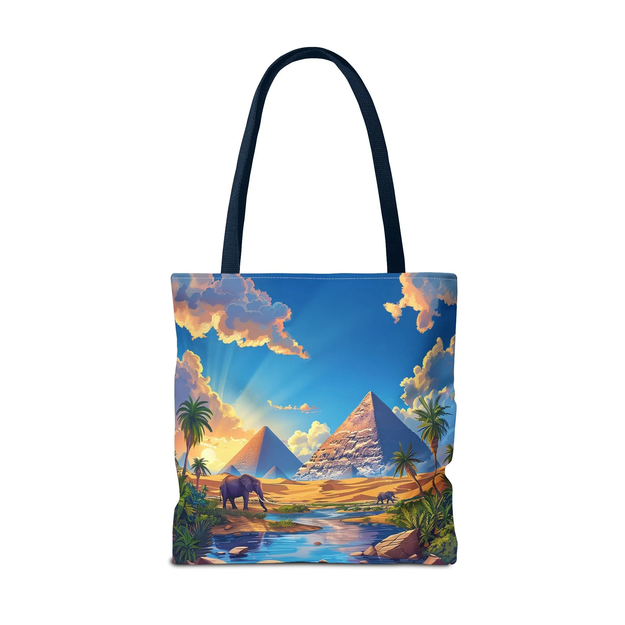 Pyramids of Giza Oasis Tote Bag - Ancient Wonders, Natural Serenity - All in One Bag! Available in 3 sizes.
