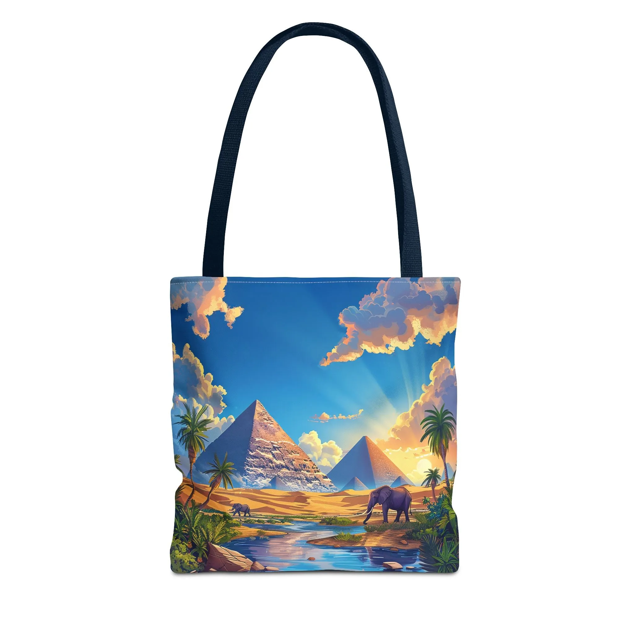 Pyramids of Giza Oasis Tote Bag - Ancient Wonders, Natural Serenity - All in One Bag! Available in 3 sizes.