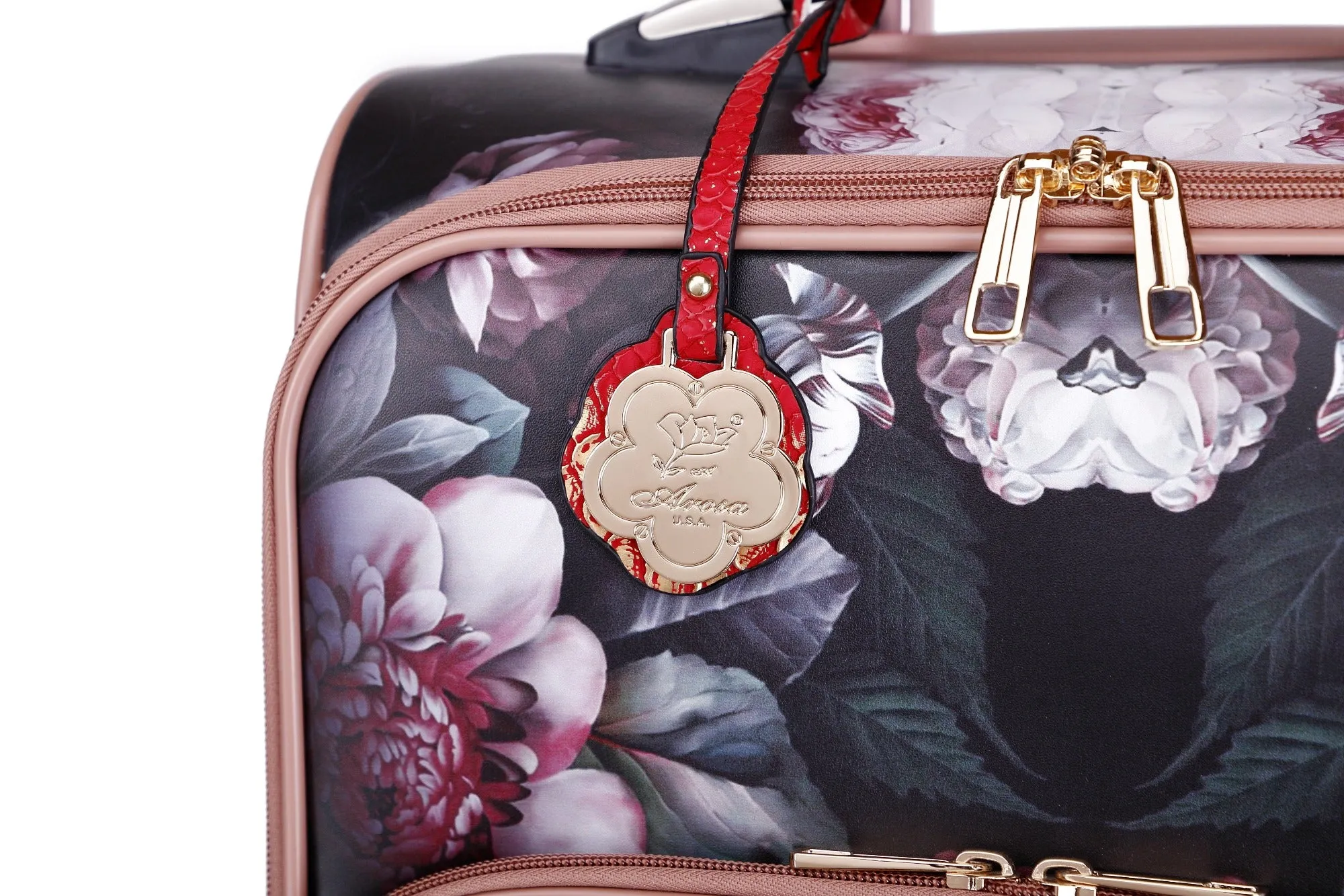 Queen Arosa Carry-on Vegan Leather Luggage With Spinners [BGL6999]