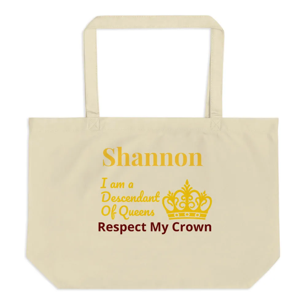 Queen Large organic tote bag