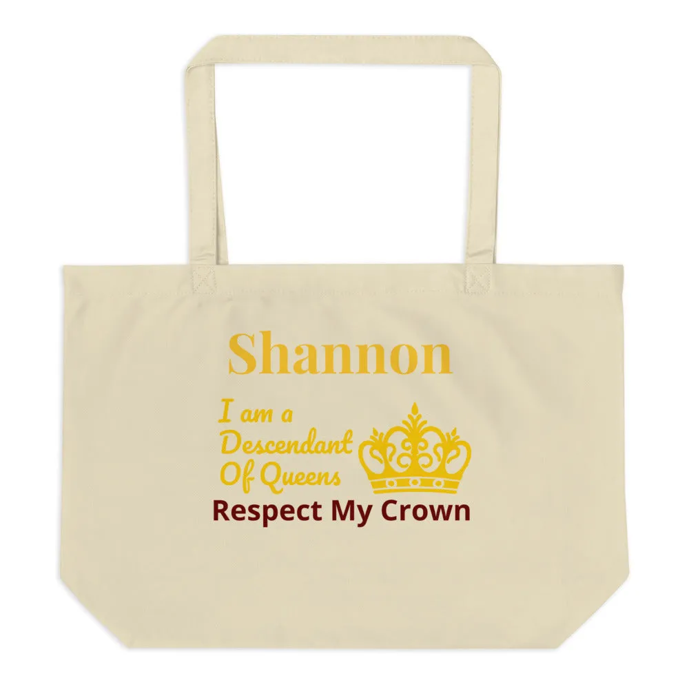 Queen Large organic tote bag