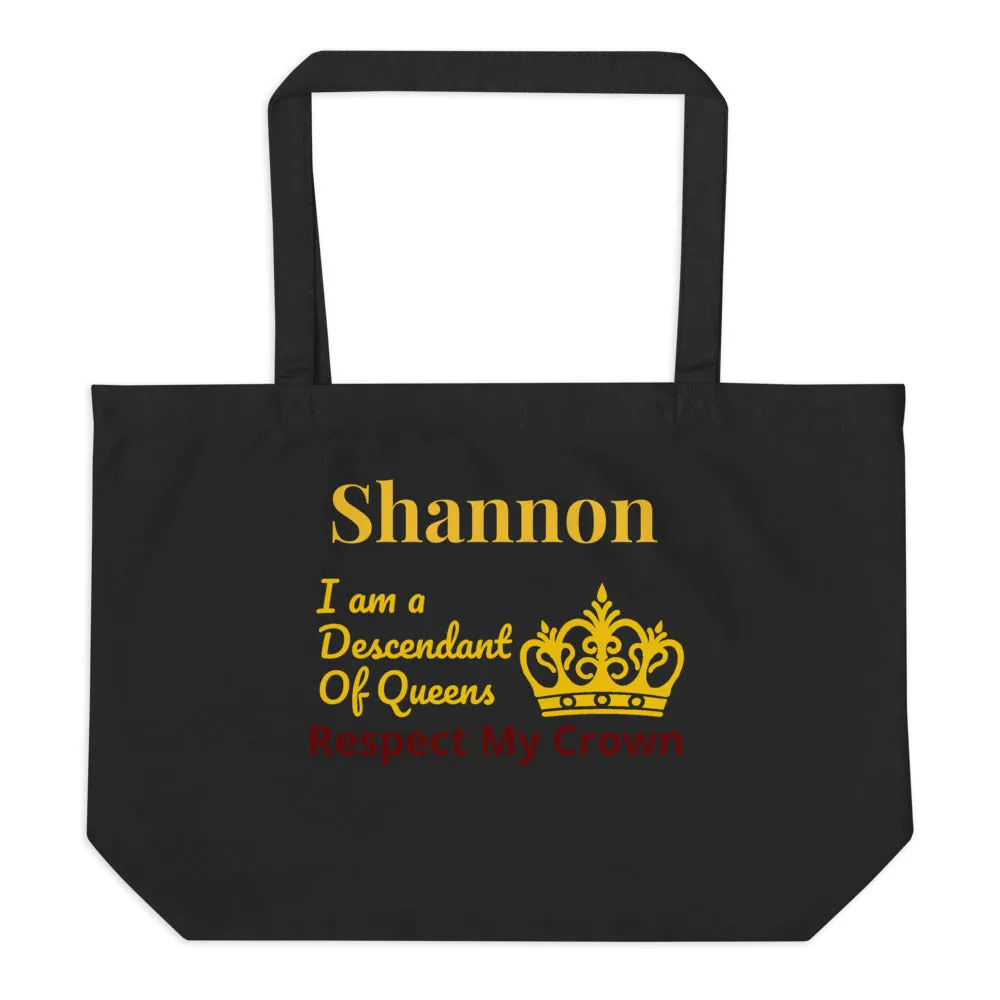 Queen Large organic tote bag