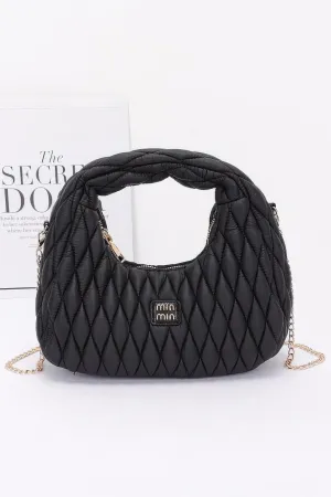 Quilted Faux Leather Hobo Bag