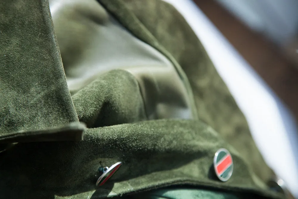 Rare Vintage 1970s Gucci Designer Suede Leather Coat