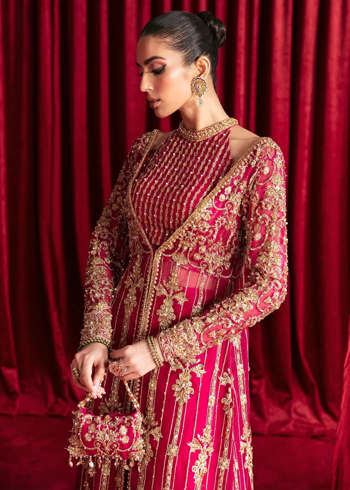 Raspberry Radiance Bridal Lehenga