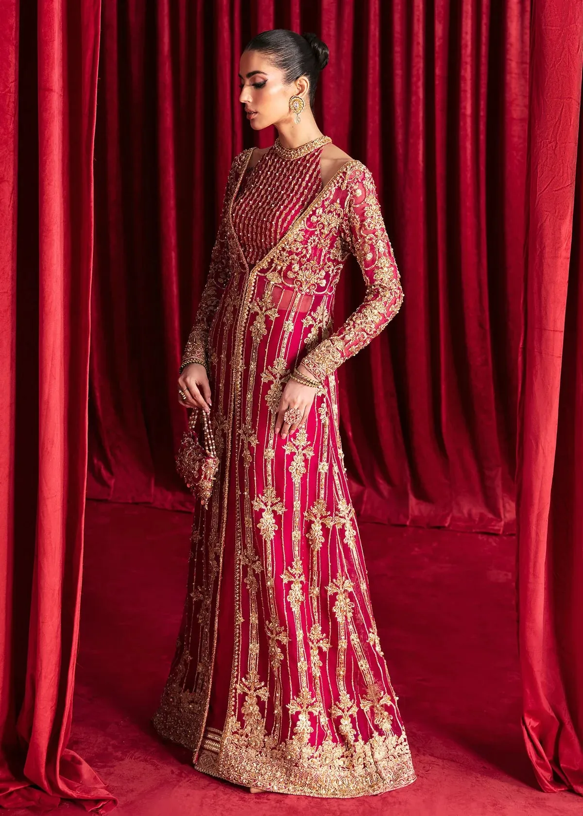 Raspberry Radiance Bridal Lehenga