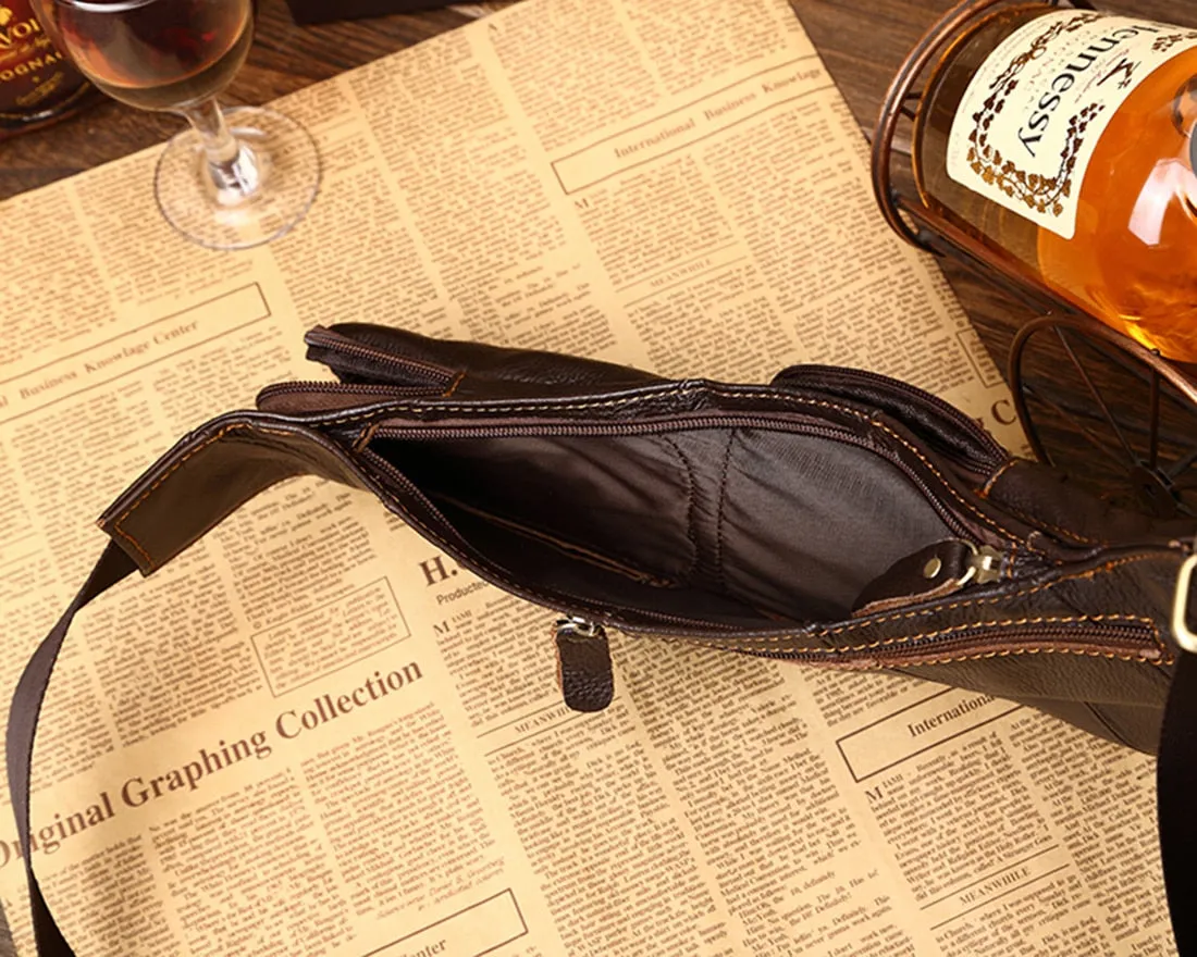 Real Cowhide Retro Crossbody Bag