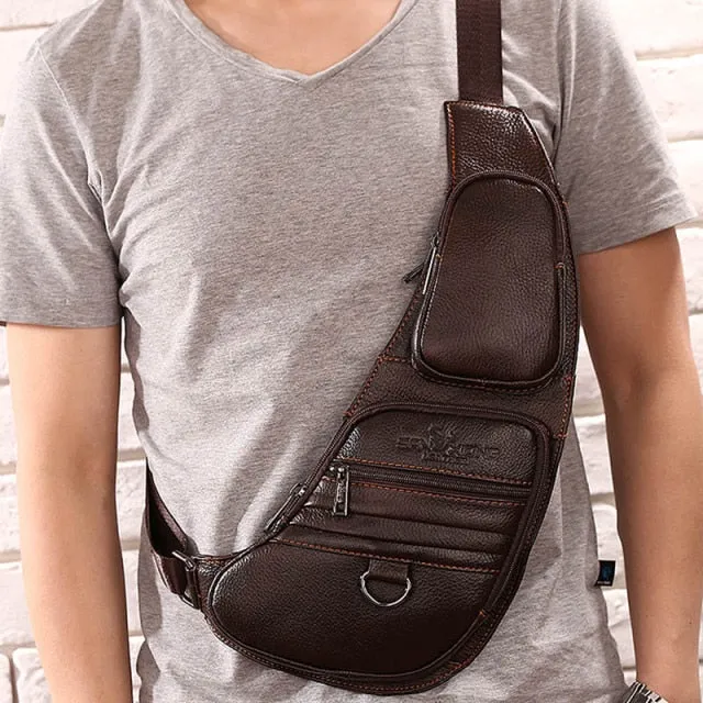 Real Cowhide Retro Crossbody Bag