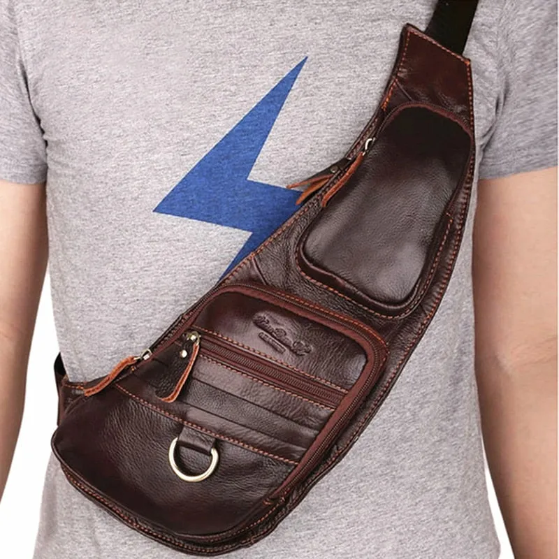 Real Cowhide Retro Crossbody Bag