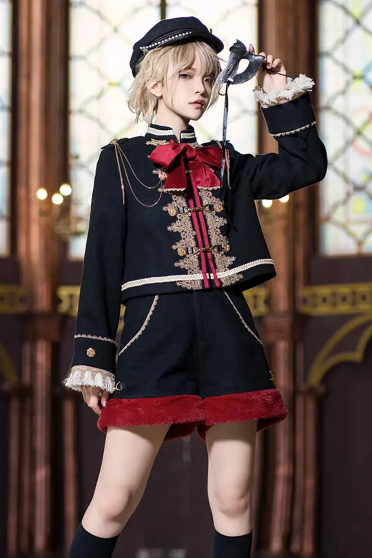 Red/Black Dark Baroque Classic Ouji Lolita Coat