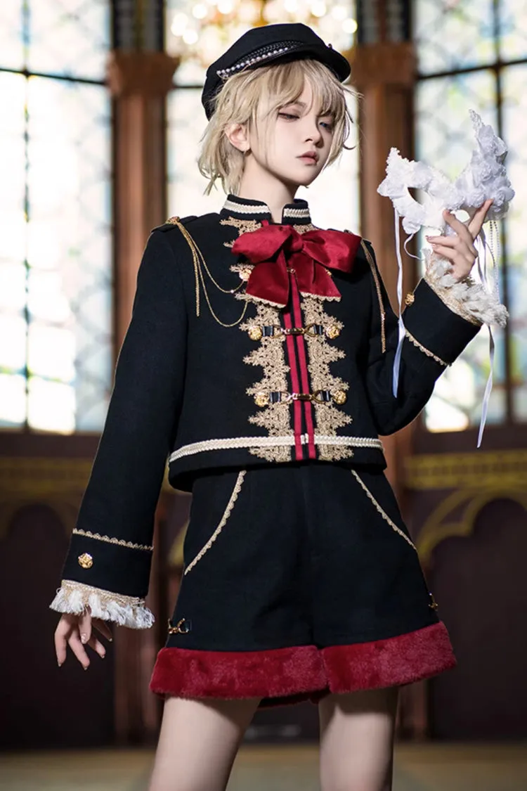 Red/Black Dark Baroque Classic Ouji Lolita Coat
