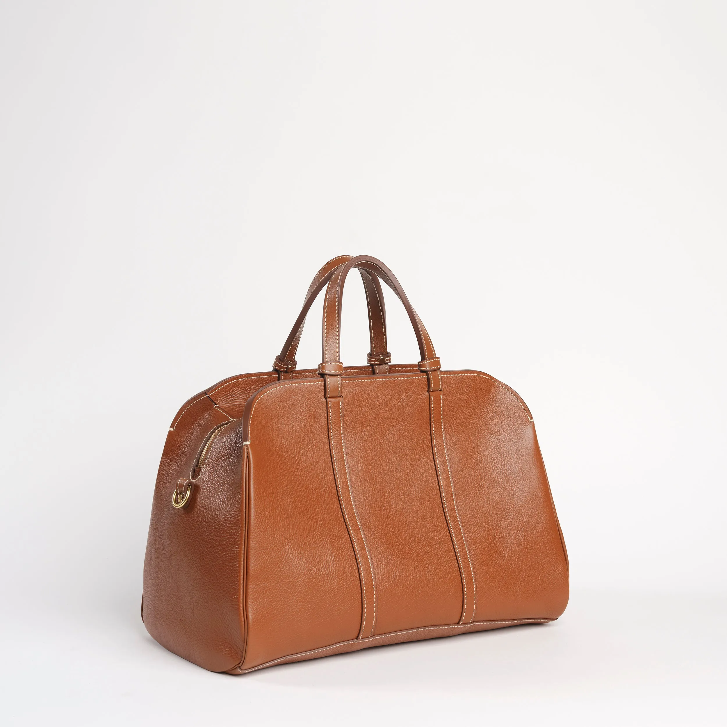 Rhodes Small Duffel in Leather Brown