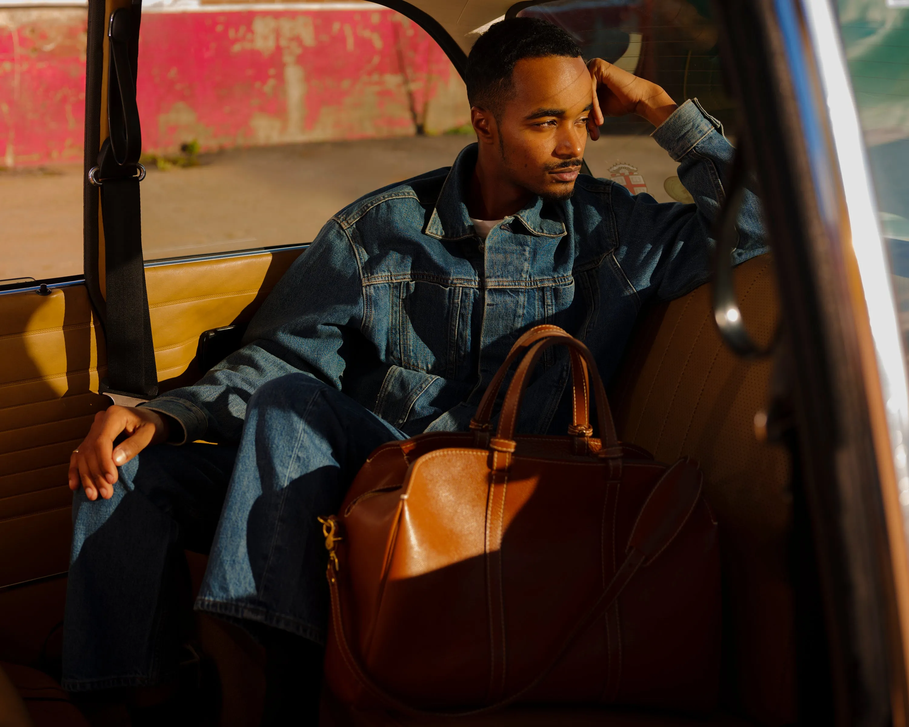 Rhodes Small Duffel in Leather Brown