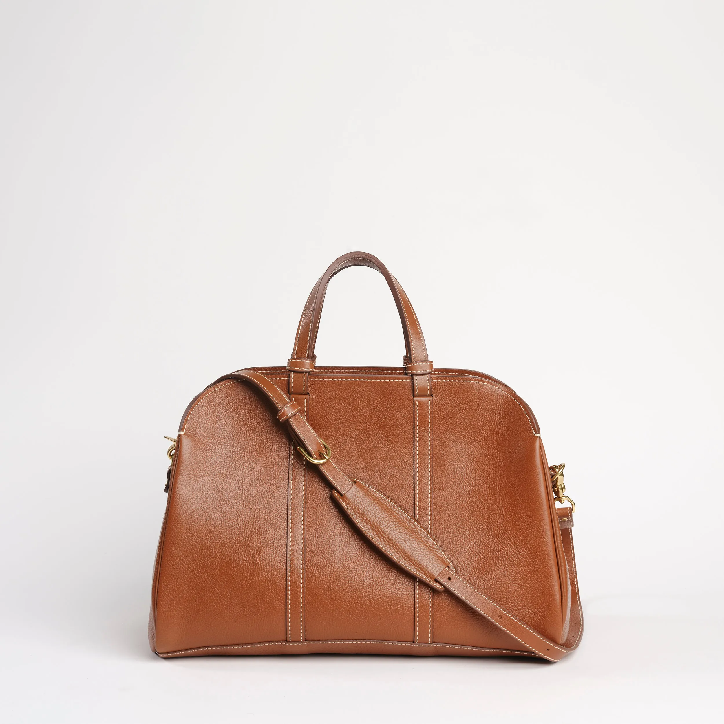 Rhodes Small Duffel in Leather Brown