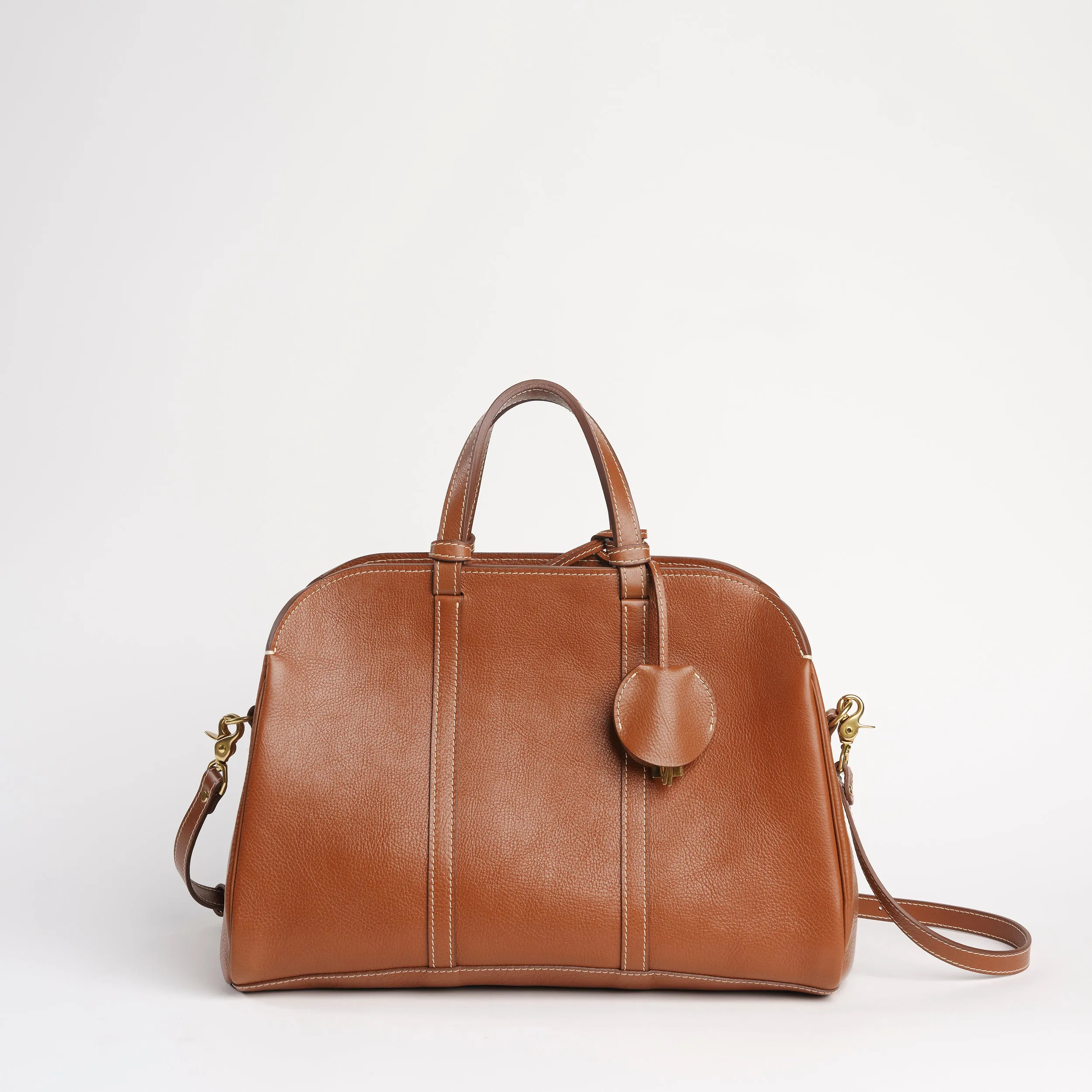 Rhodes Small Duffel in Leather Brown