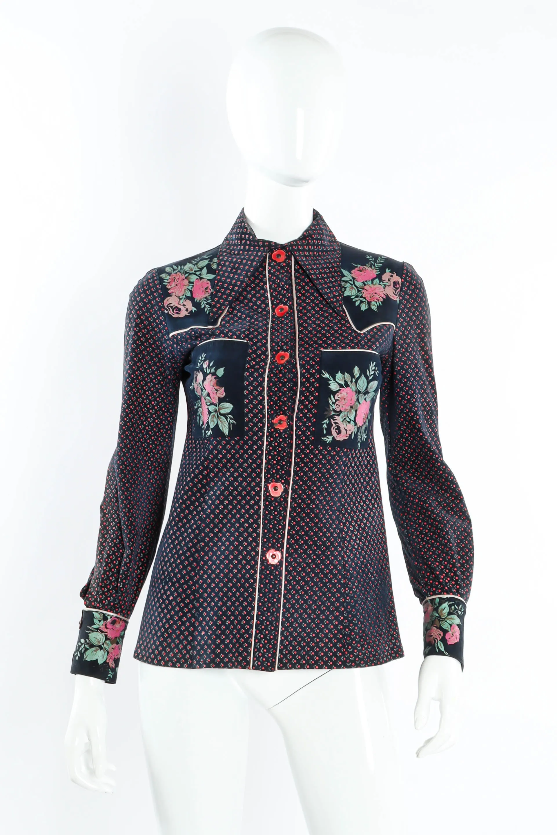 Rose Floral Leather Shirt