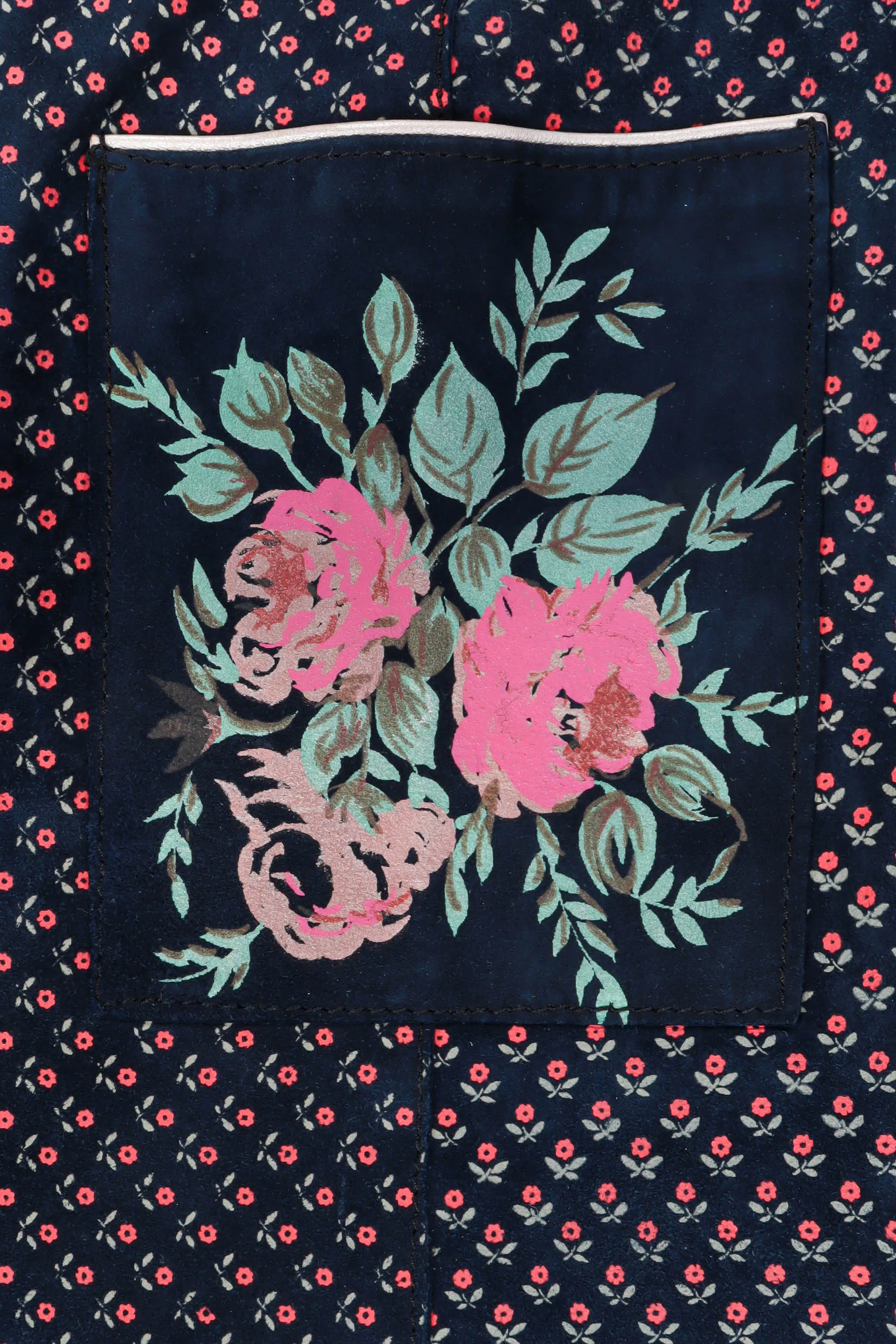 Rose Floral Leather Shirt