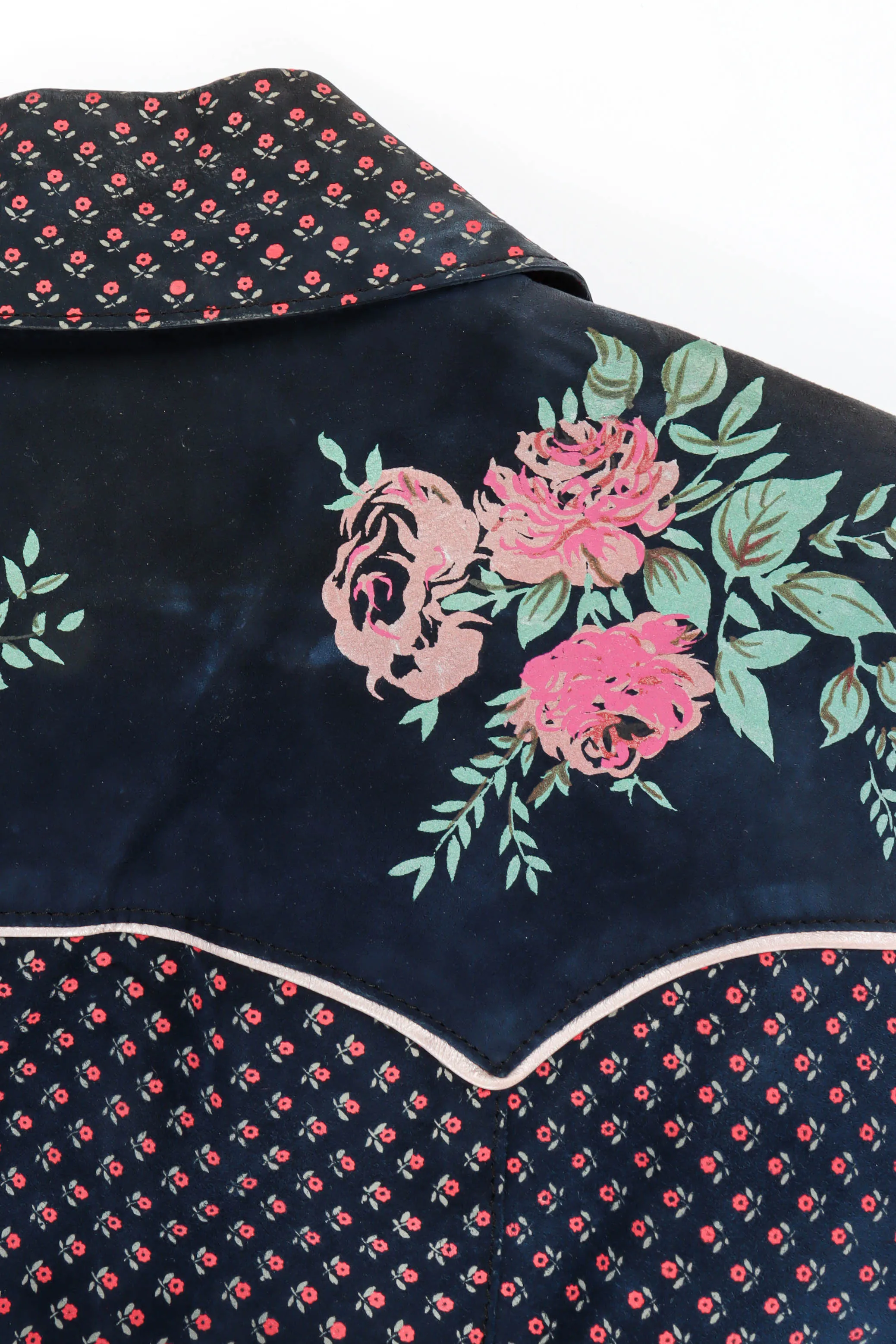 Rose Floral Leather Shirt