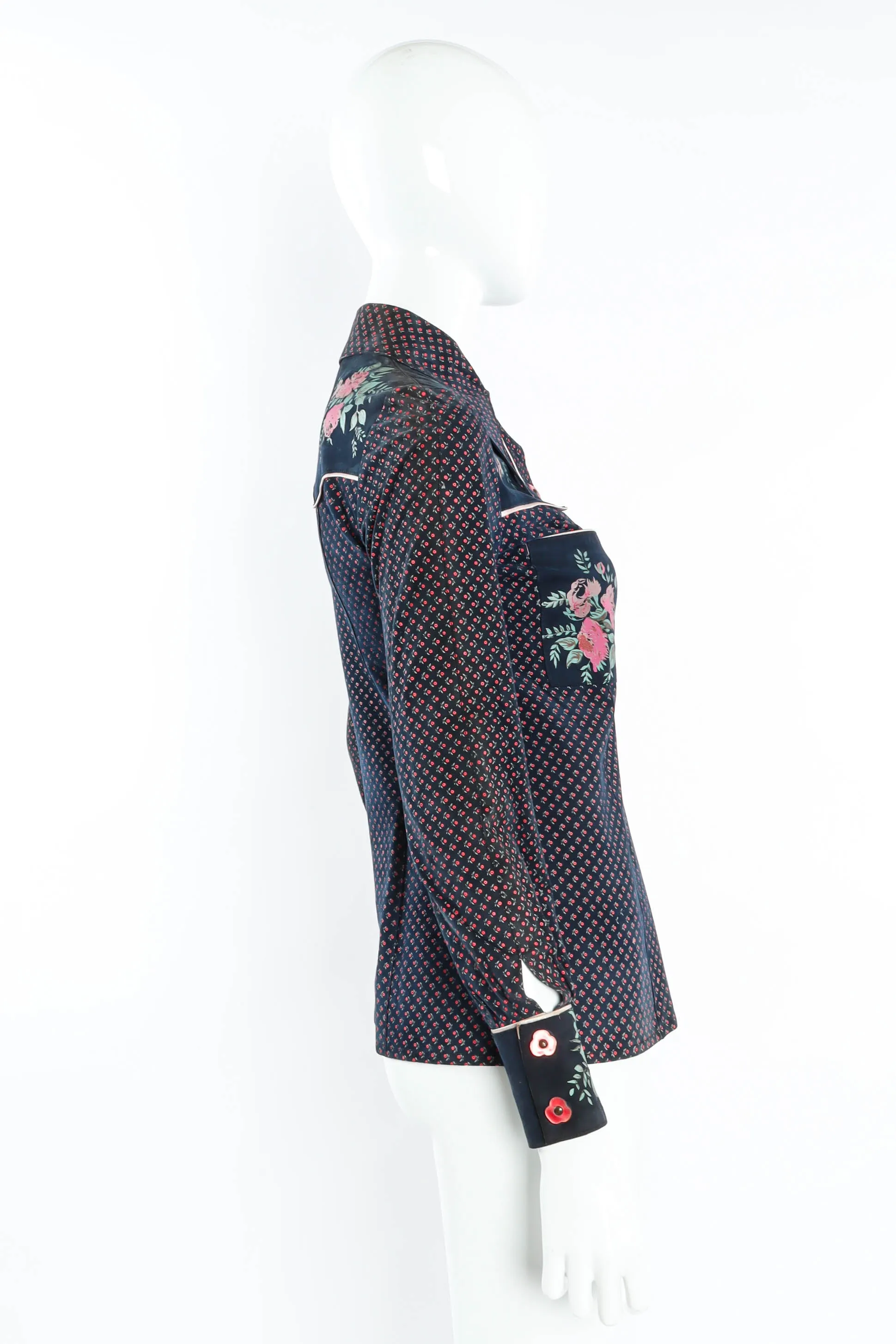 Rose Floral Leather Shirt