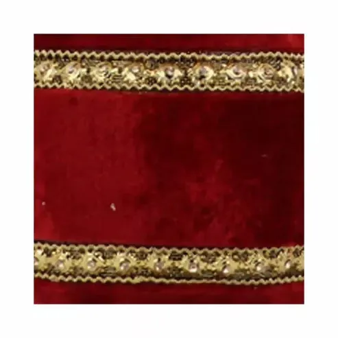 Royal Red Velvet Potli – Handcrafted Bridal & Festive Purse with Gold Embellishments