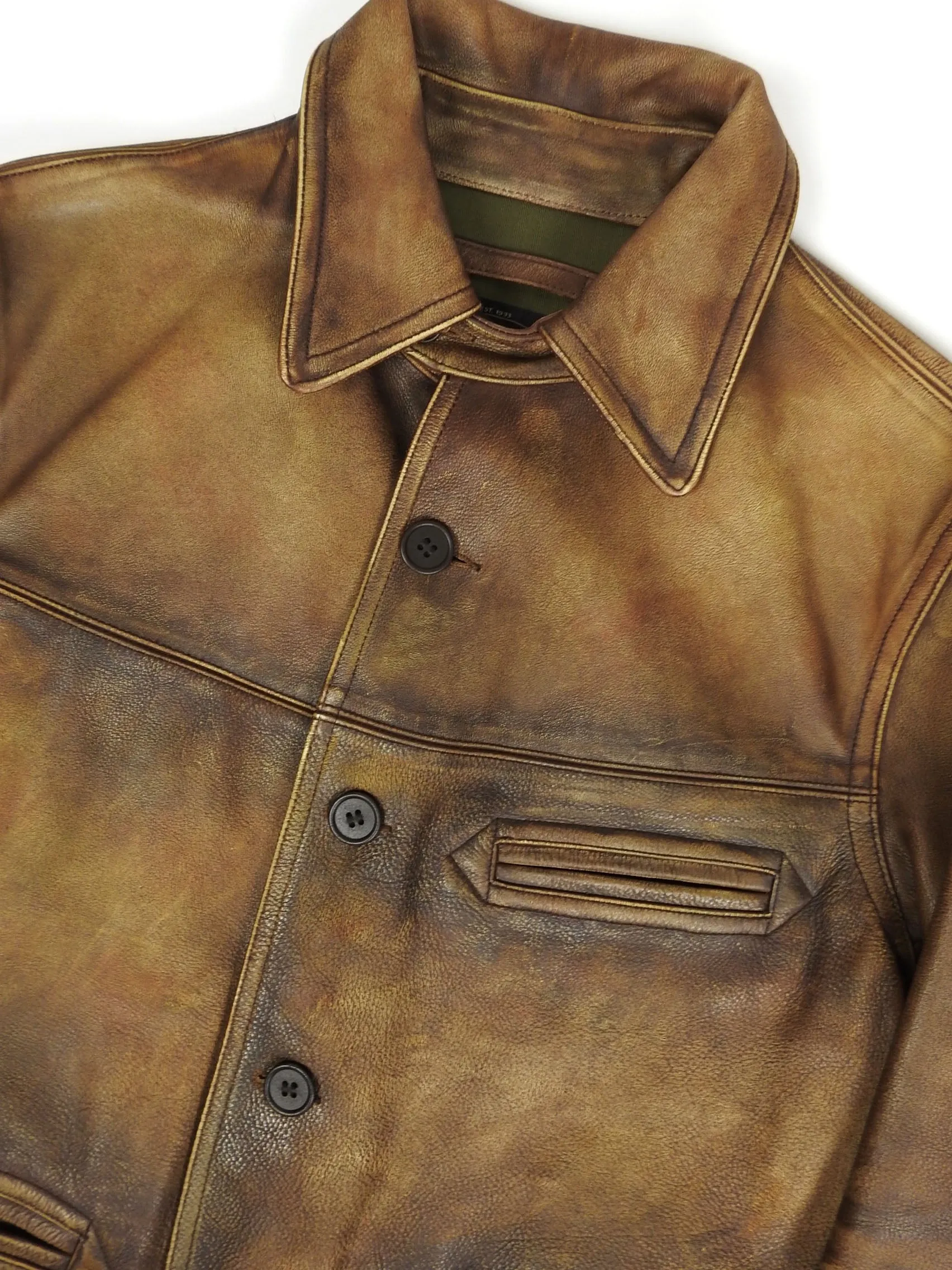 RRL & Co Brown Leather Jacket Size Medium