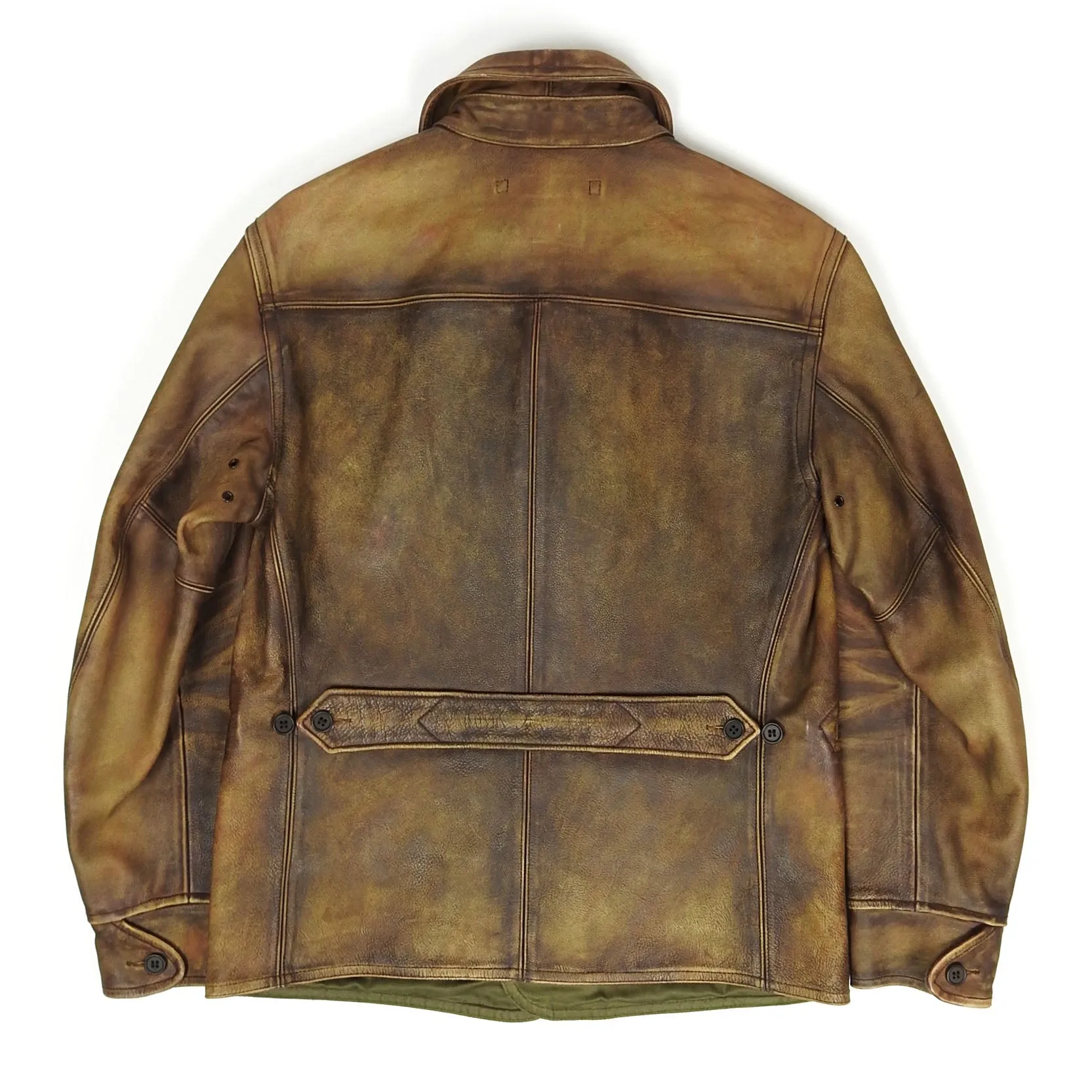 RRL & Co Brown Leather Jacket Size Medium