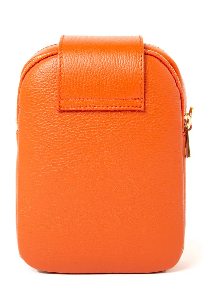 Saffron Leather & Suede Cross Body Handbag