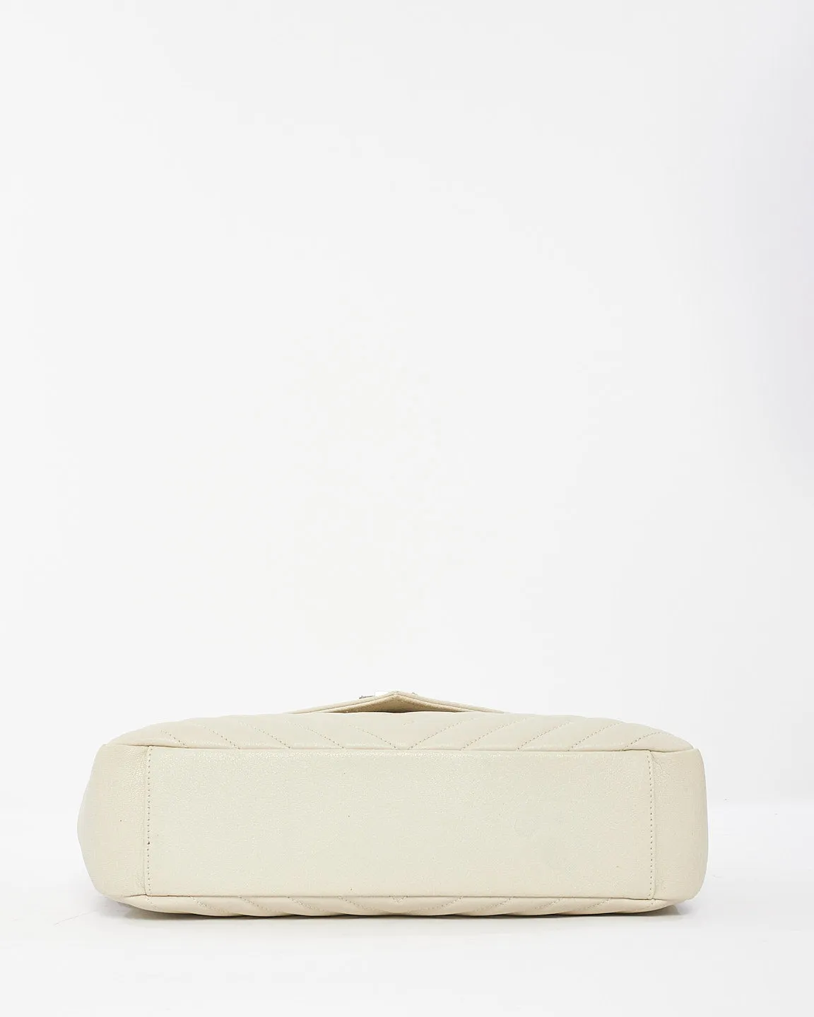 Saint Laurent Off White Leather Large College Bag