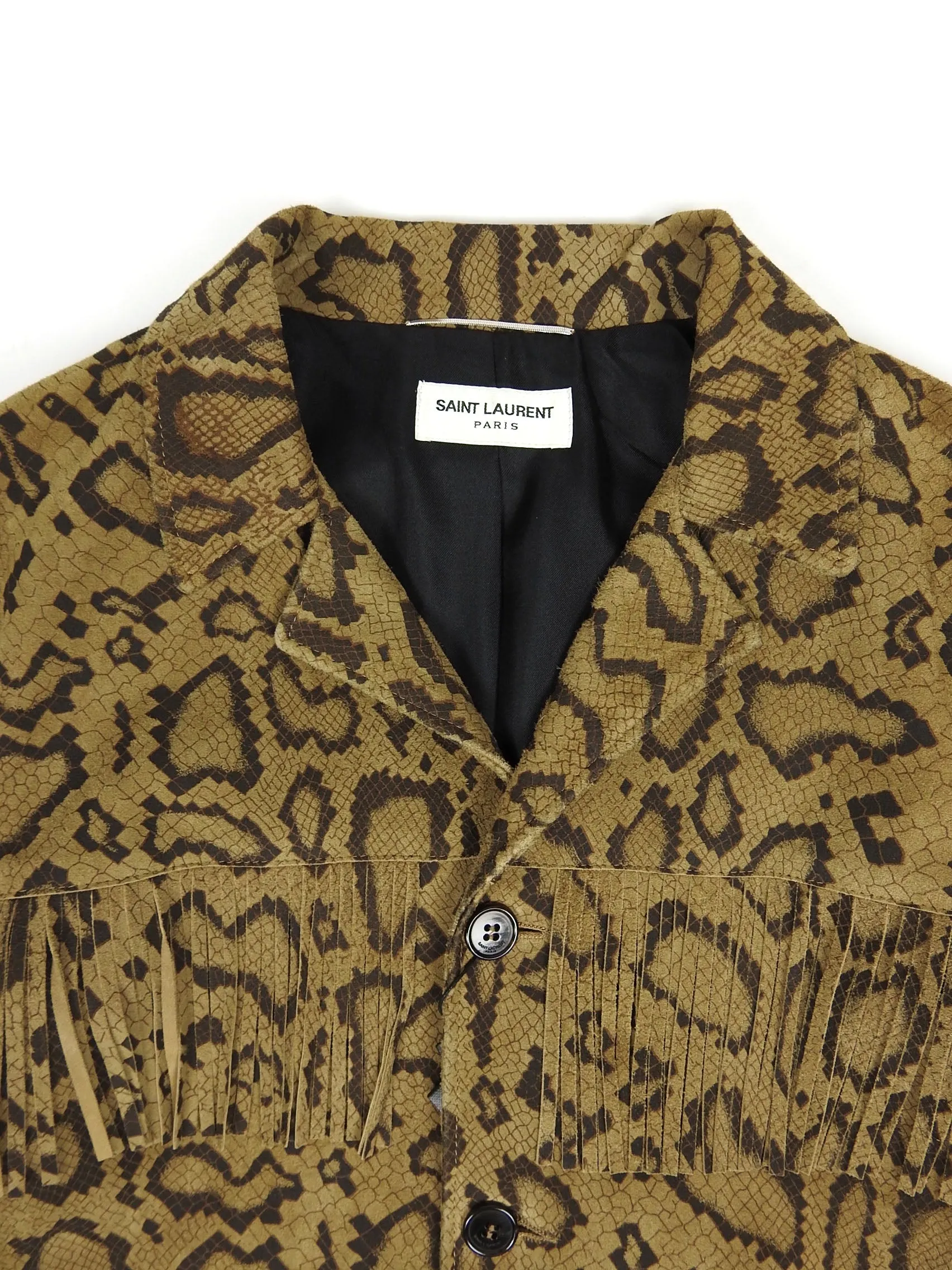 Saint Laurent Paris Goat Leather Jacket Size 46