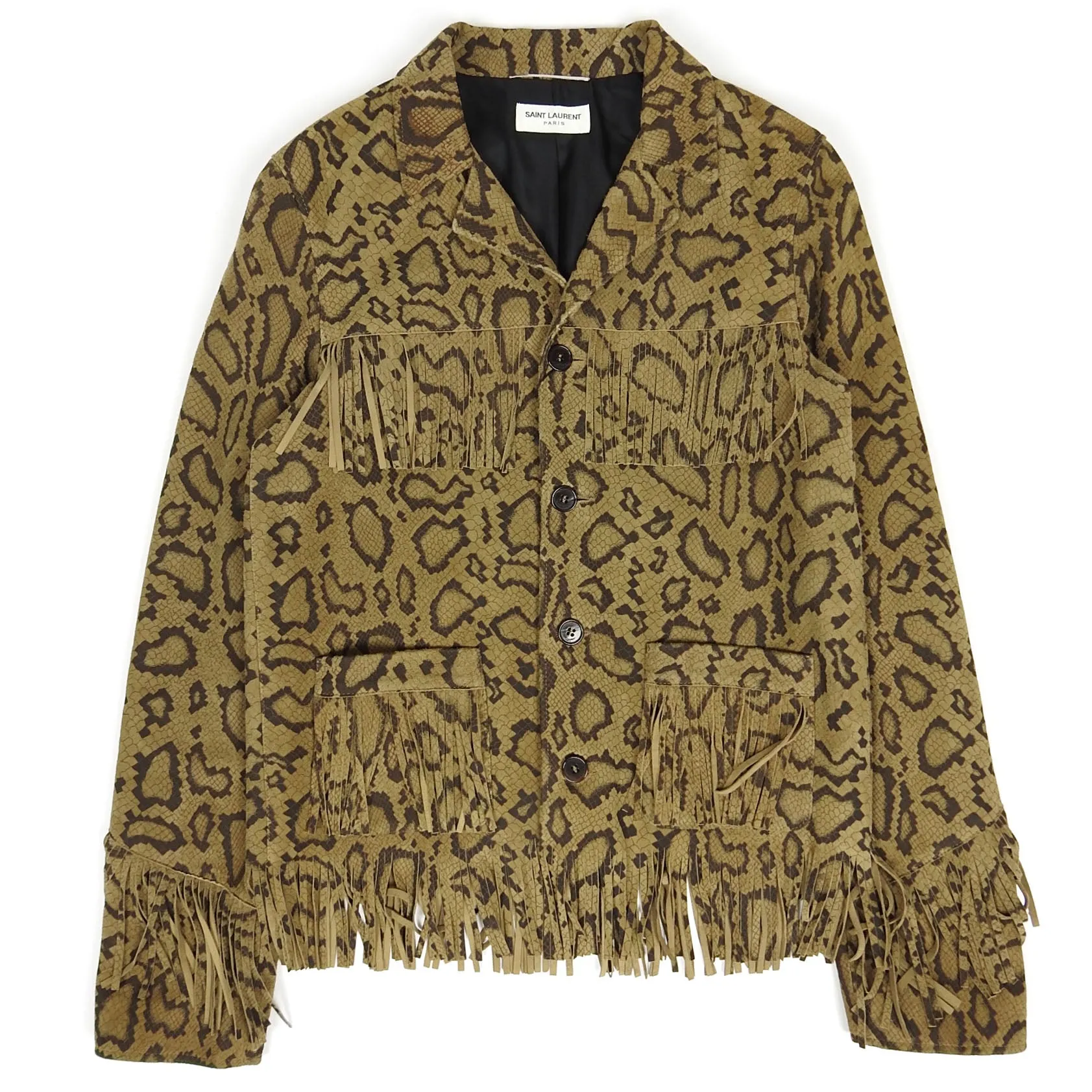 Saint Laurent Paris Goat Leather Jacket Size 46
