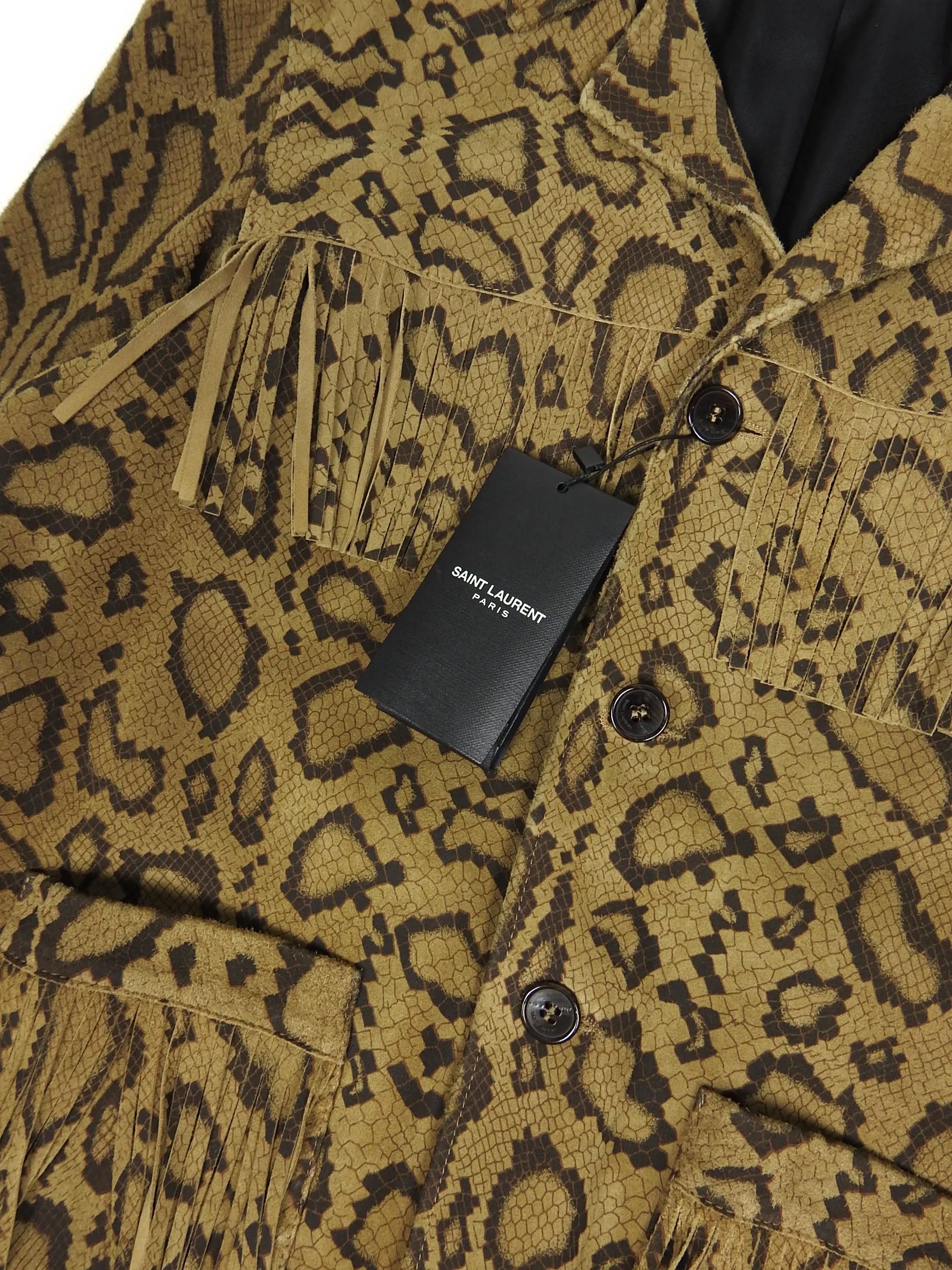 Saint Laurent Paris Goat Leather Jacket Size 46