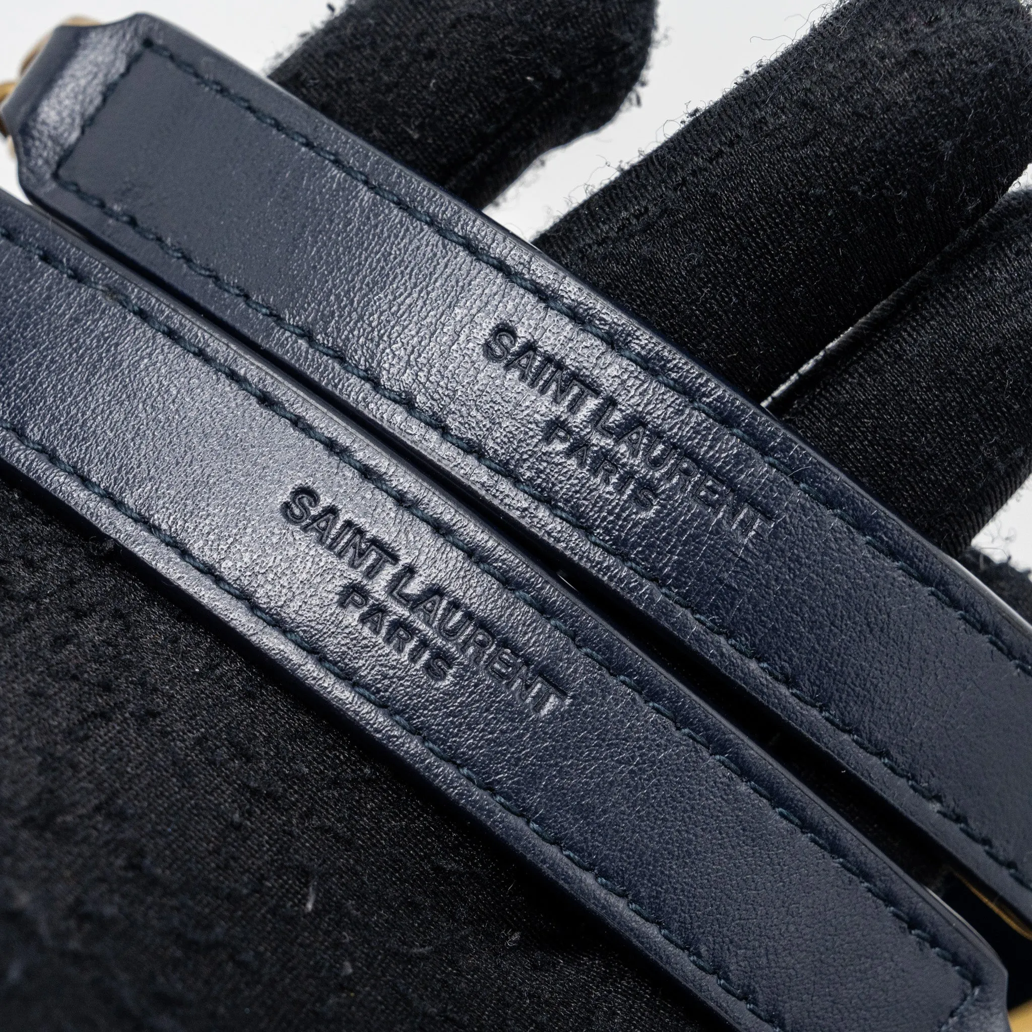 Saint Laurent /YSL Medium Lou Lou In Velvet Blue GHW