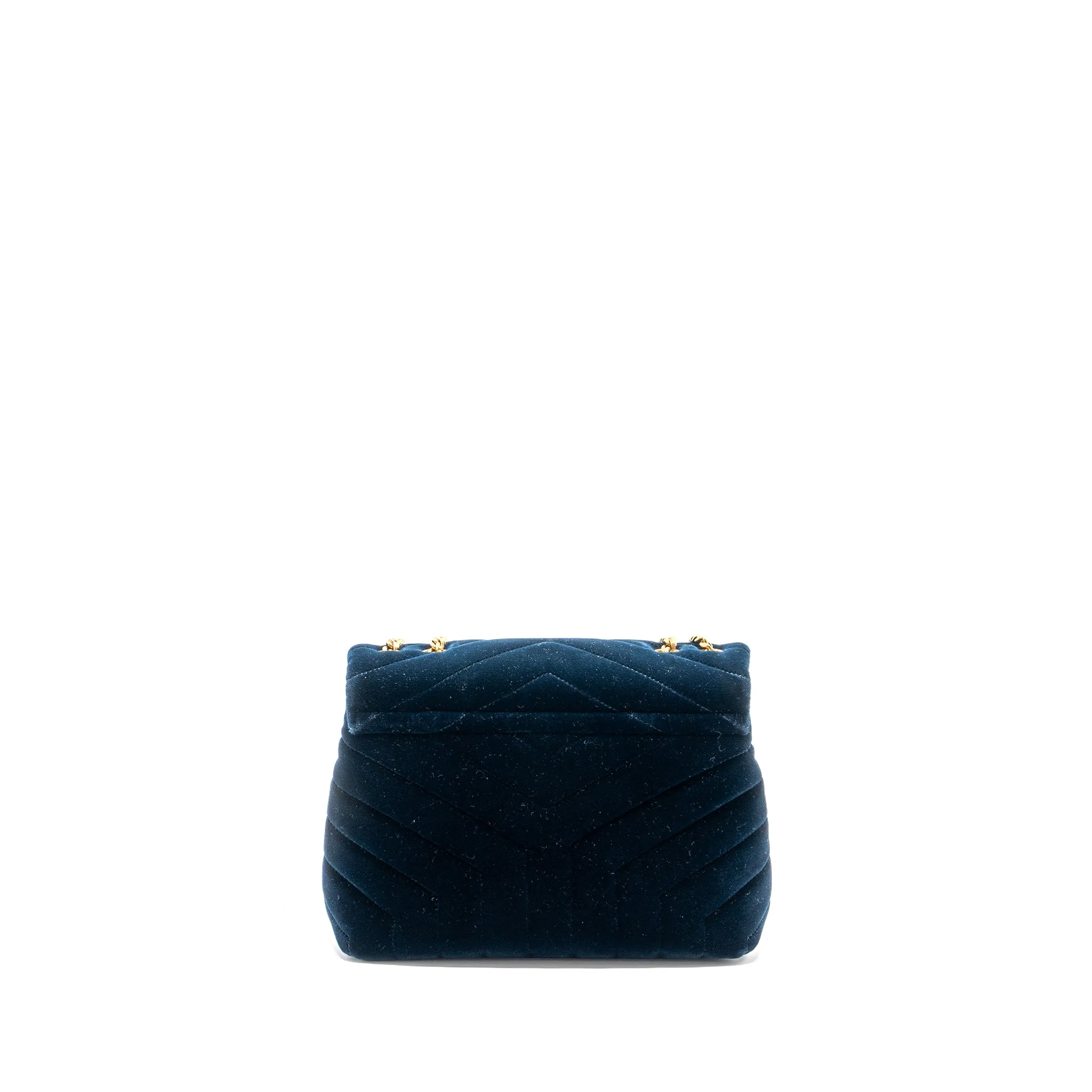 Saint Laurent /YSL Medium Lou Lou In Velvet Blue GHW