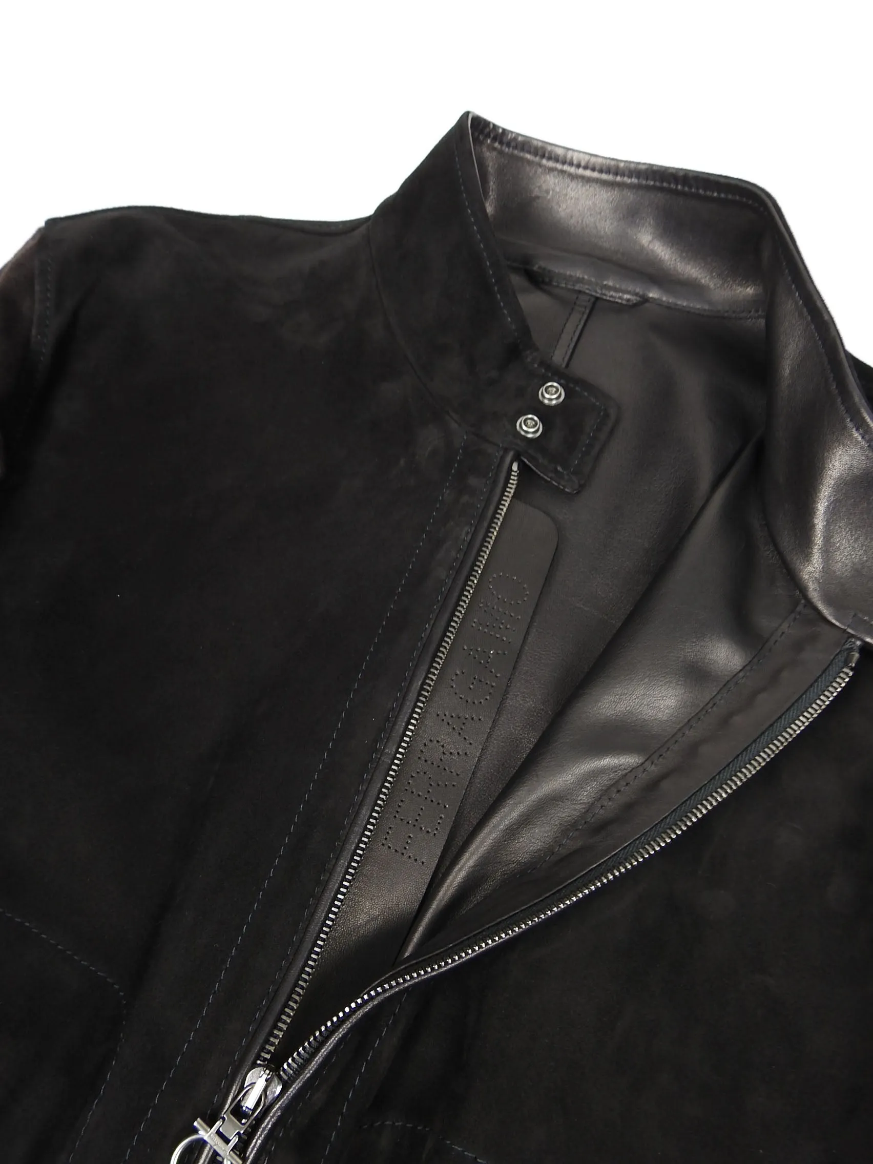 Salvatore Ferragamo Lamb Leather Bomber Jacket Size 48